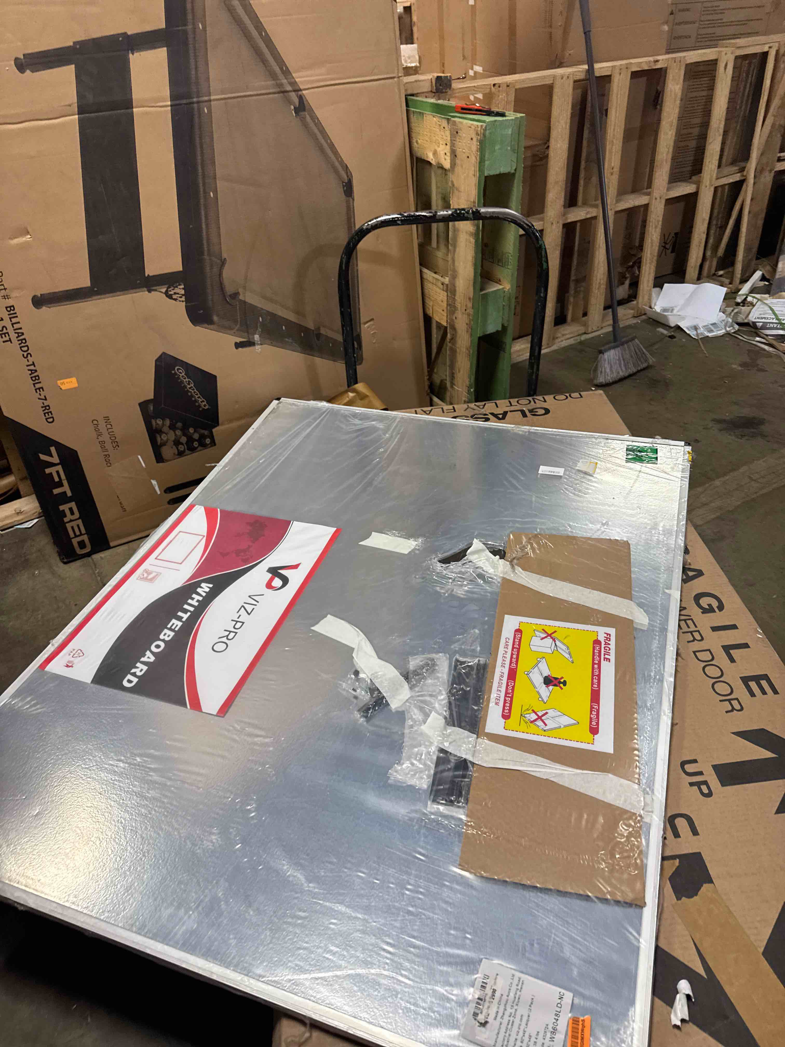 Condition photo showing Good Condition for viz-pro magnetic dry erase board, 60 x 48 inches,2 pack, silver aluminium frame