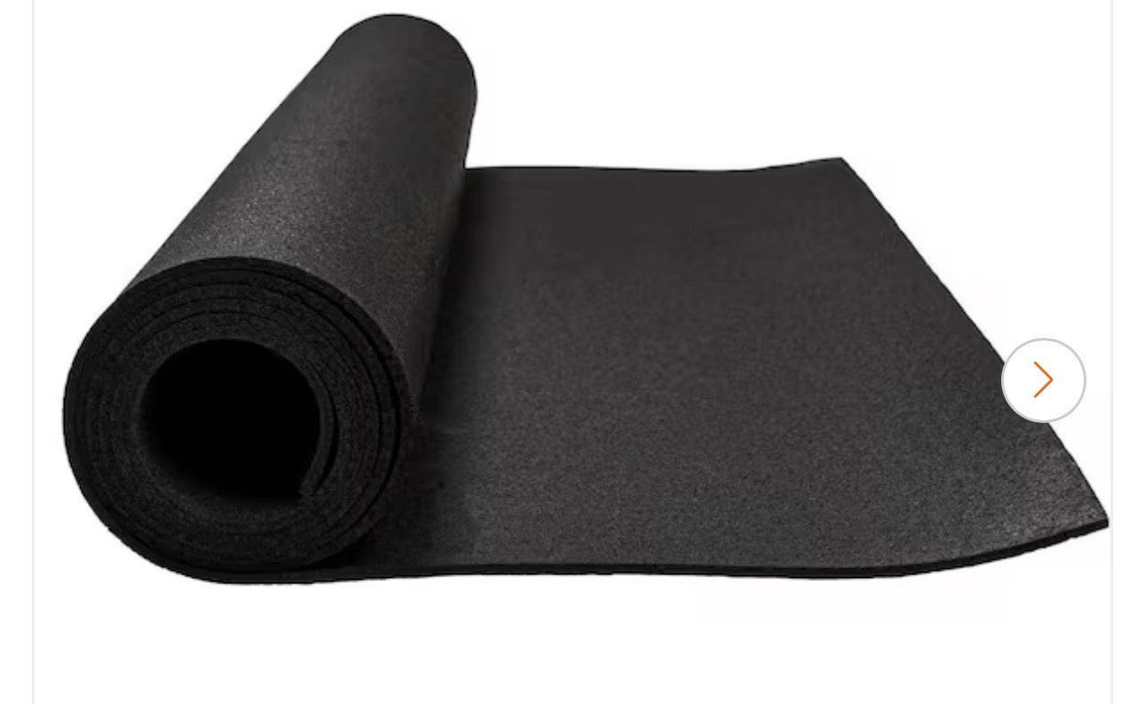 black 48 in. x 72 in. indoor/outdoor anti-fatigue rubber utility mat