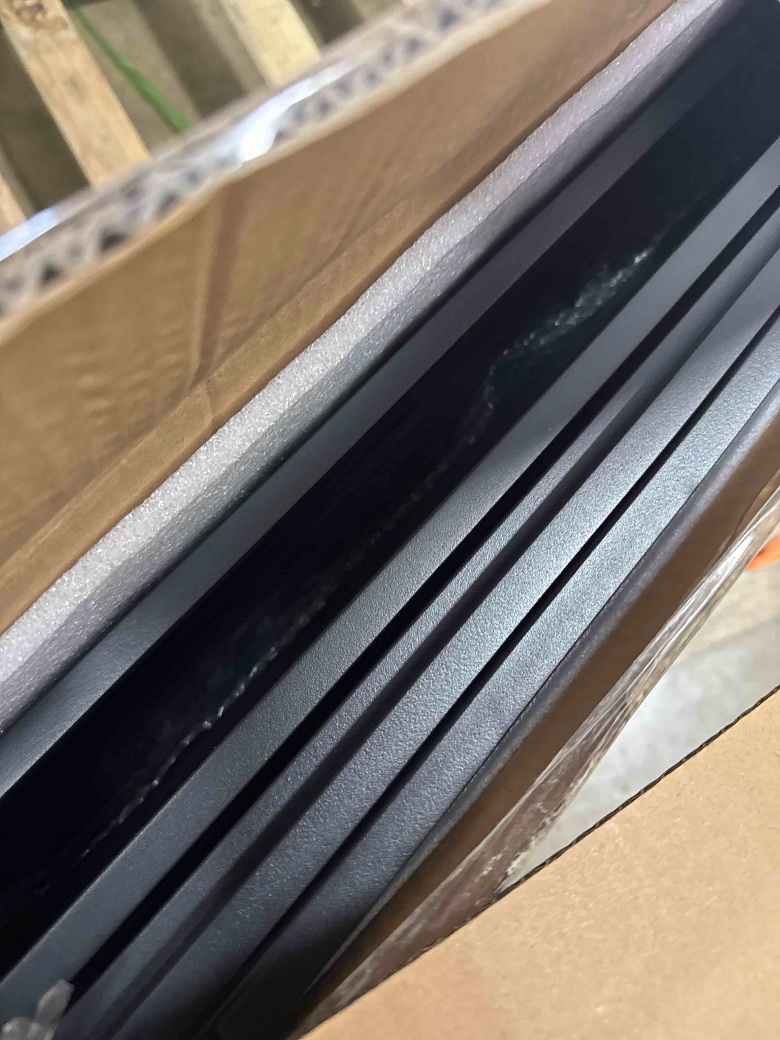Condition photo showing Good Condition for 40" w garage shelving heavy duty, 2200 lbs loads garage storage shelves heavy duty, 5-tier metal shelving units and storage for basement, retiple tanks,40" wx18 dx72 h, black