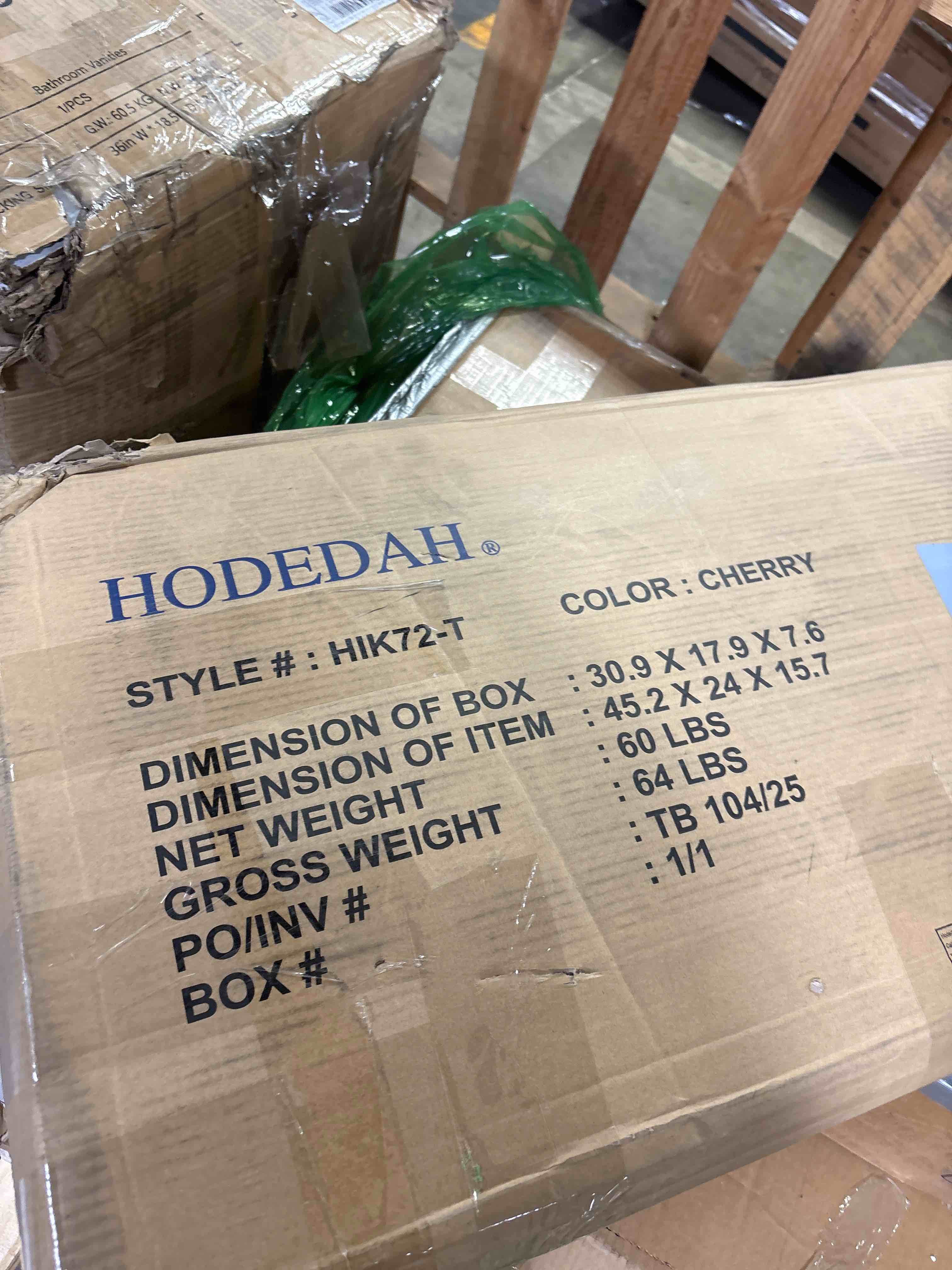 Condition photo showing Good Condition for hodedah microwave kitchen cart, cherry