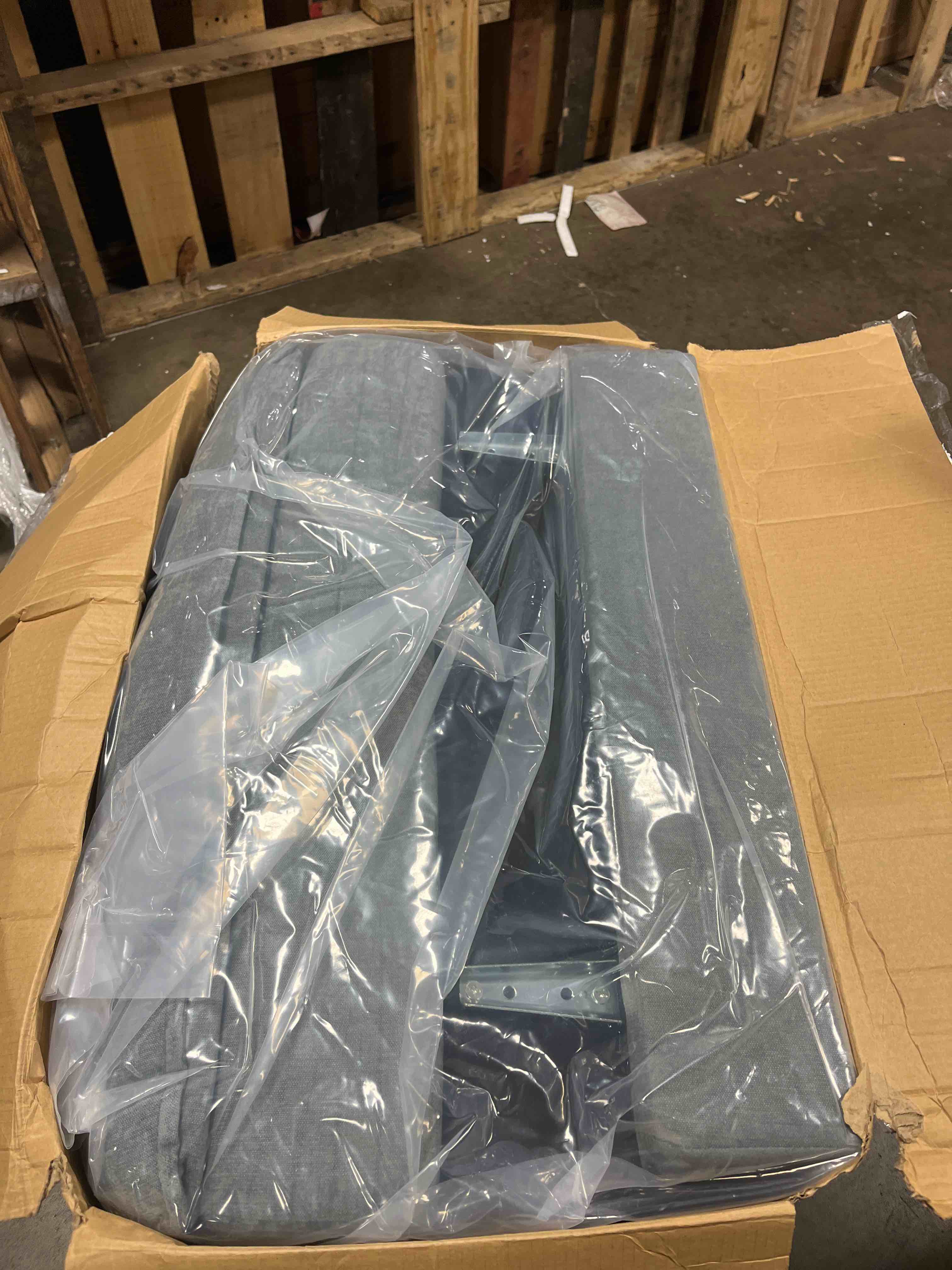 Condition photo showing Good Condition for u-shaped sectional couches for living room, 4 seat sofa with double chaise lounges,solid wood frame sectional sofa for apartment,dark grey