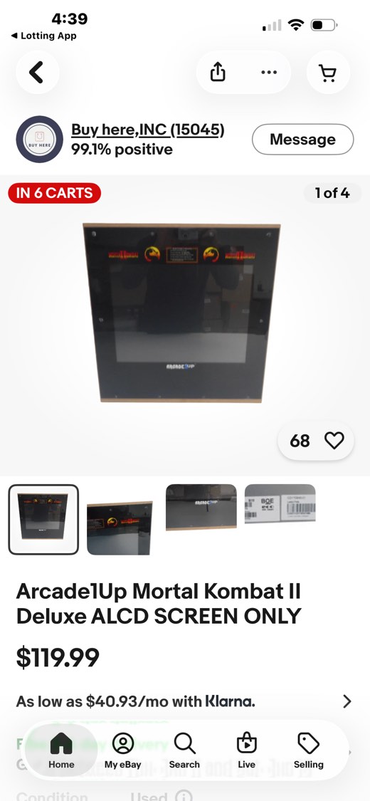Condition photo showing Good Condition for arcade1up mortal kombat ii deluxe arcade machine for home - 5 feet tall - 14 classic games