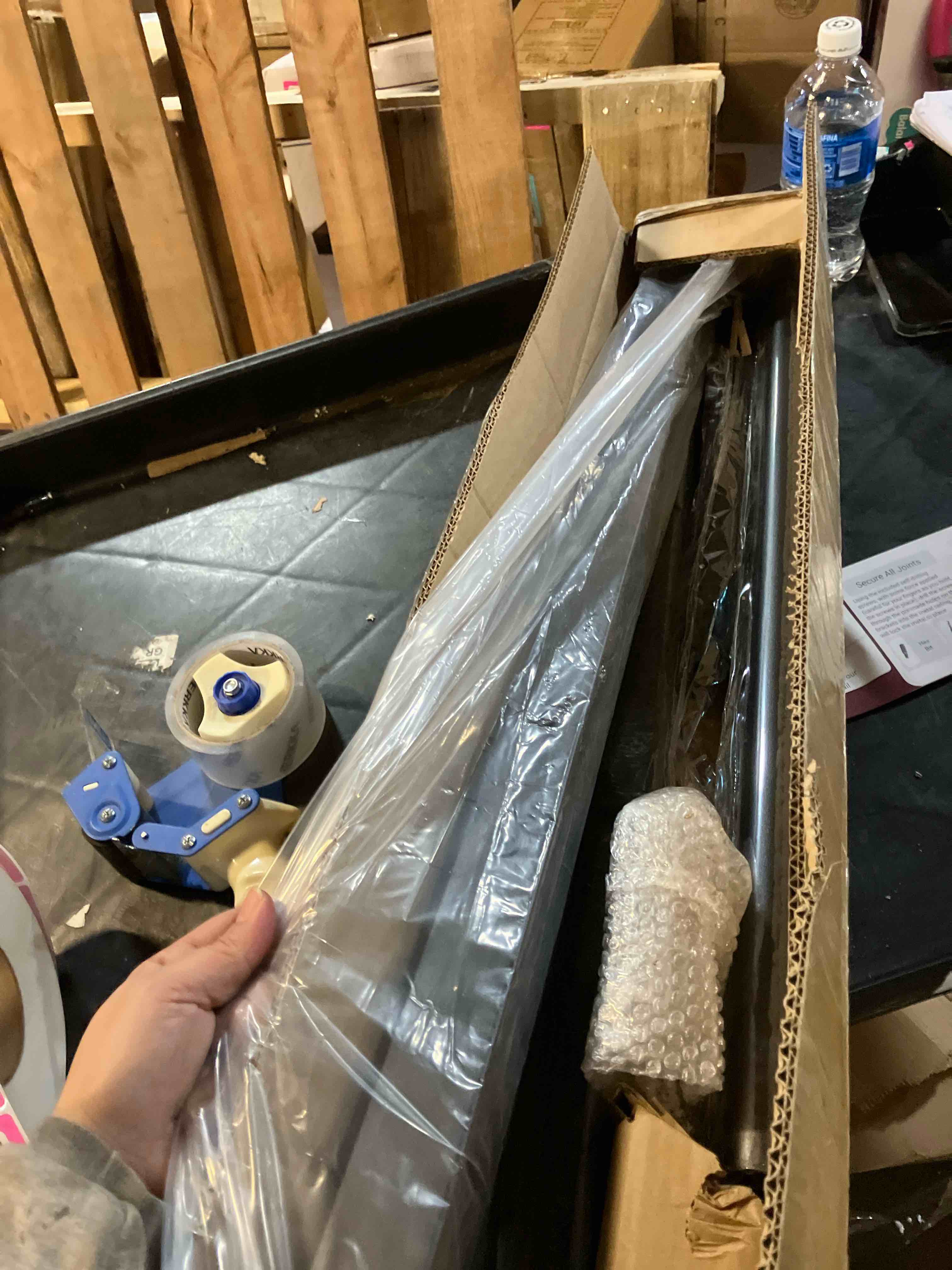 Condition photo showing Good Condition for VEVOR Handrails for Outdoor Steps, 2 Step Stair Hand Rail & Indoor Railing Kit, Railings for Outside Steps with Installation Kit, Hand Rails for Seniors,Porch Railing & Deck Hand Rail, Black