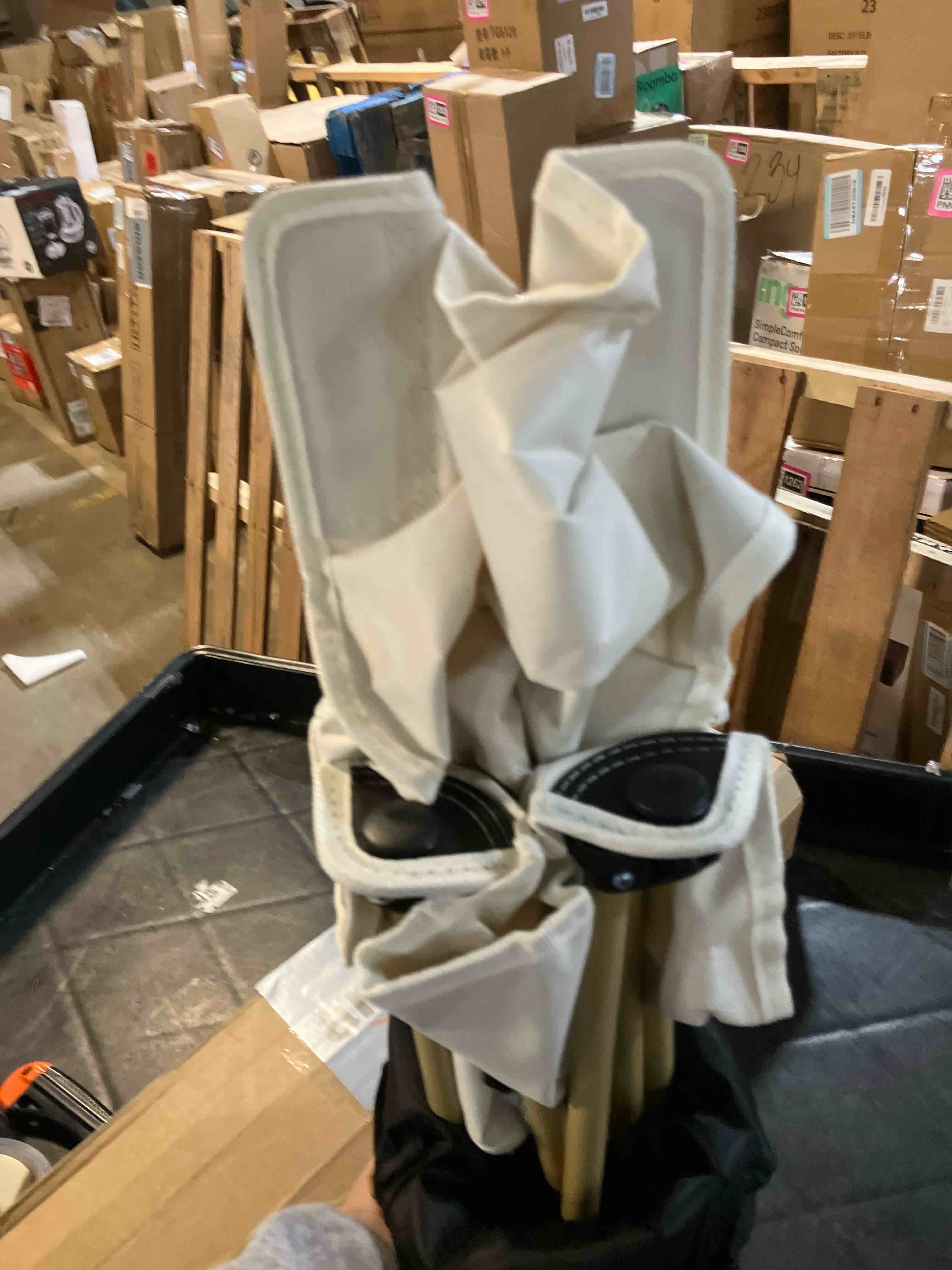 Condition photo showing Good Condition for Folding Camping Chair for Small man, Portable Outdoor Backpacking Chair for Hiking, Picnic, Camping, Beach, Ultralight Compact Camping Chair with Carry Bag, 23"D x 14.2"W x 14.2"H (Beige)