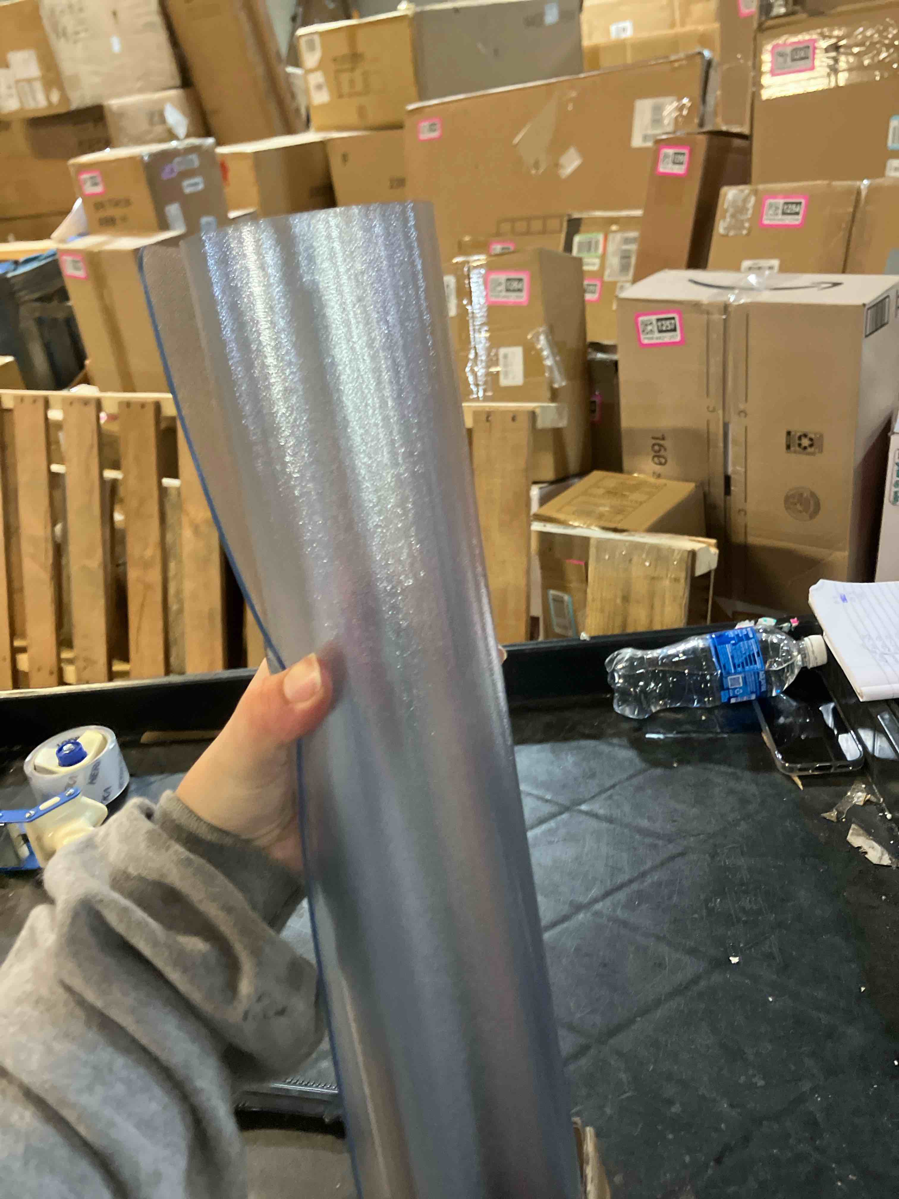 Condition photo showing Good Condition for Azadx Office Chair Mat for Hard Floors 36" X 60", Clear PVC Chair Mat for Hardwood Floor, Durable Plastic Floor Protector Mat for Home and Office use (36" X 60" Rectangle)