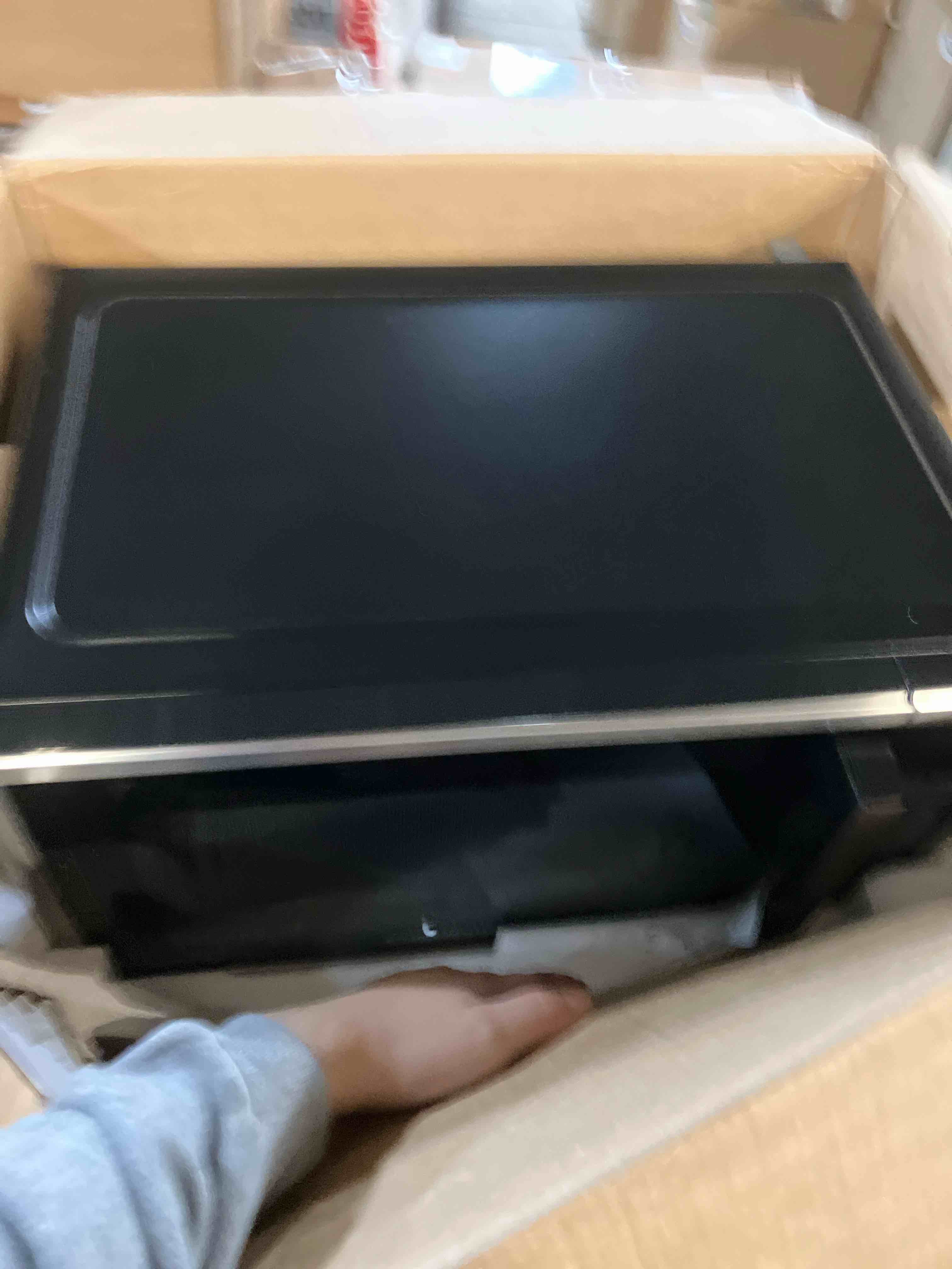 Condition photo showing Good Condition for Chefman 0.9 Cu ft Countertop Microwave Oven  900 Watts - Stainless Steel  New