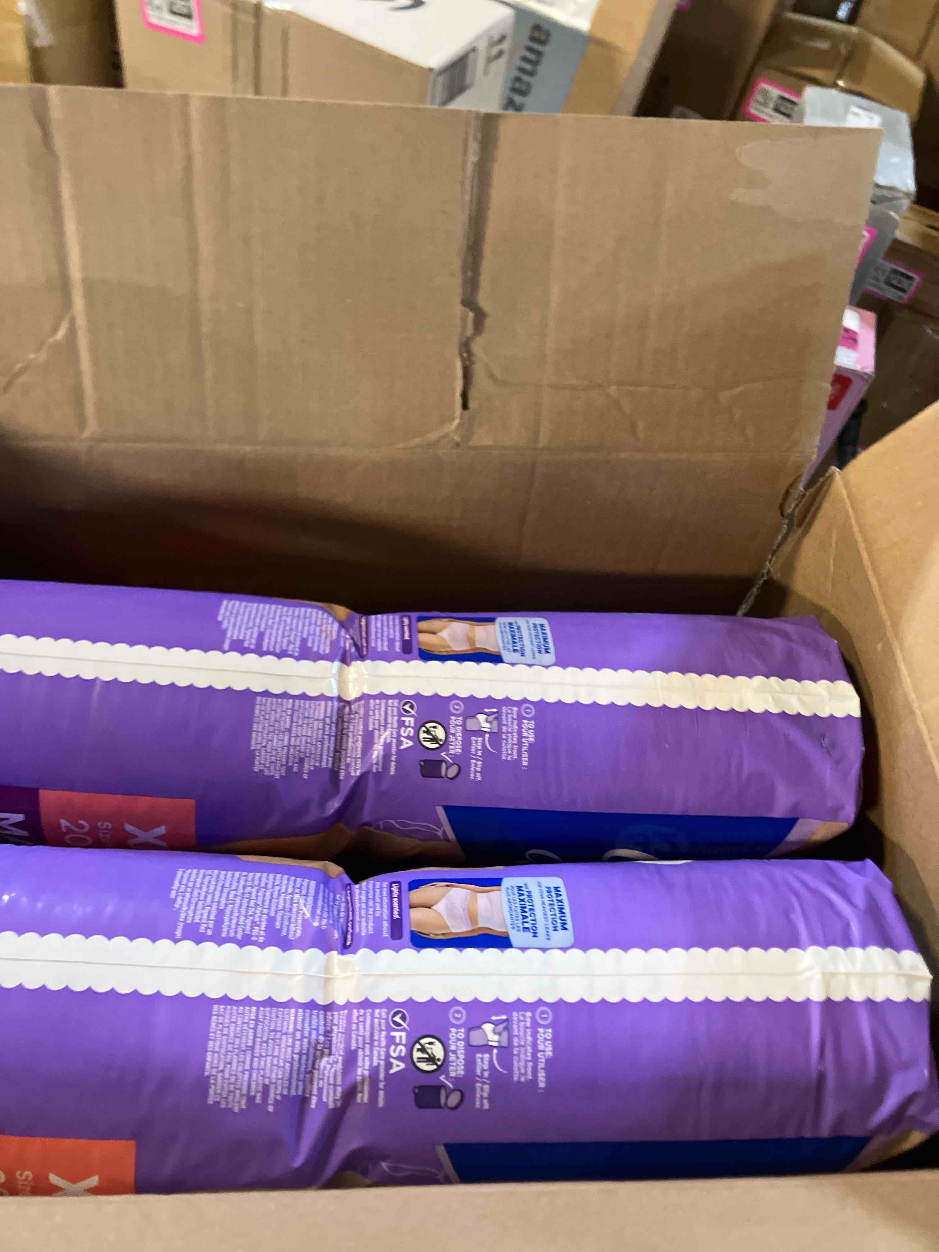 Condition photo showing New/Like New for Always Discreet Incontinence Underwear Women's - Maximum Protection - Extra Large - 64ct