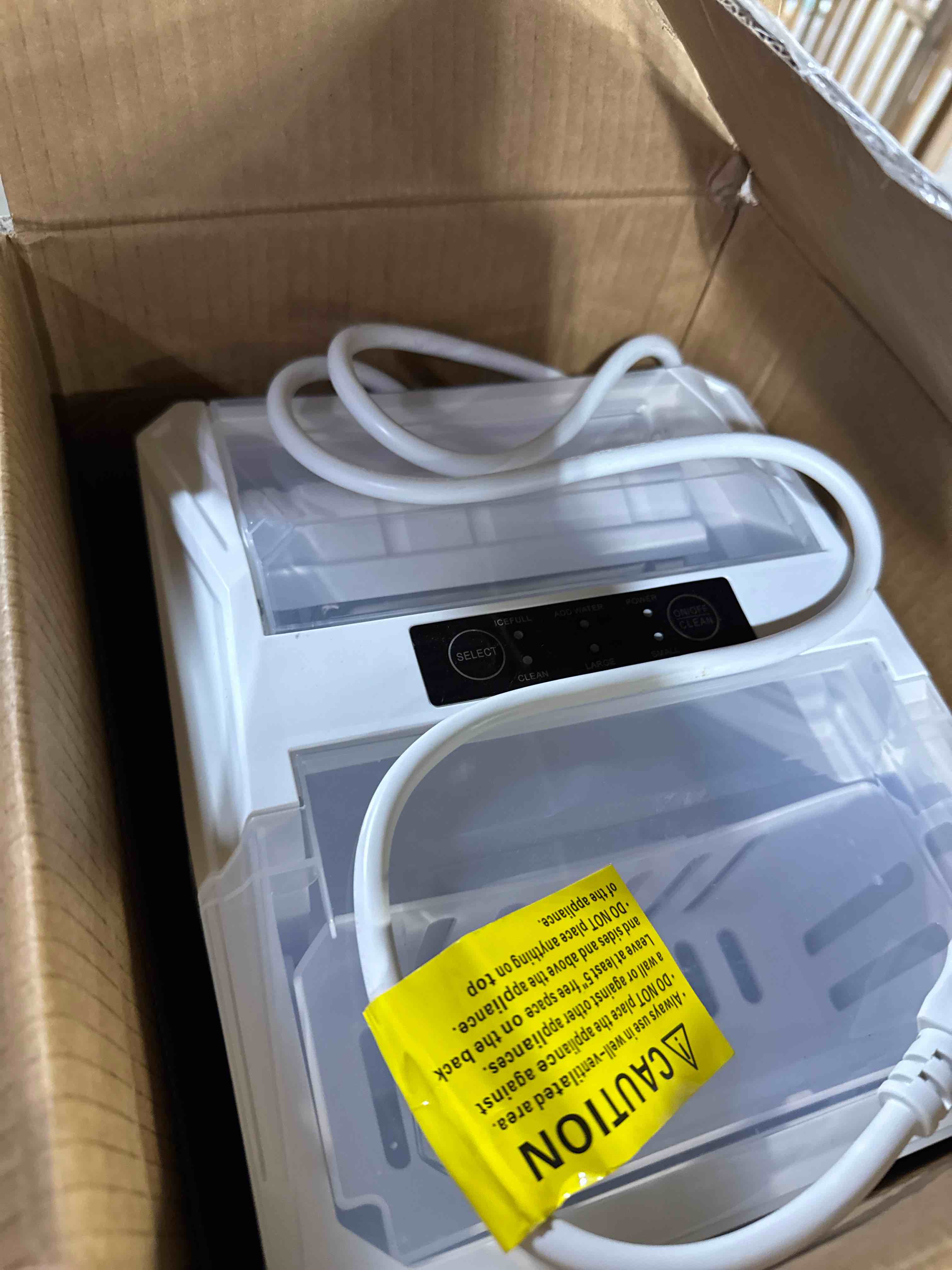 Condition photo showing Good Condition for EDX Countertop Ice Maker, Self-Cleaning Portable Ice Maker Machine with Handle and Ice Scoop 9Pcs/6Min 26.5Lbs/24H White