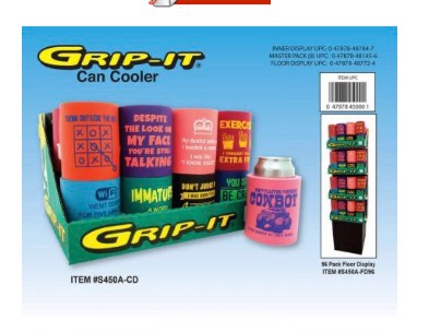 Novelty CD Grip It Can Cooler ( 4 Boxes of 24 pieces each)