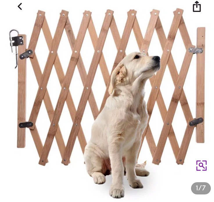 Wooden Freestanding Foldable Pet Gate Isolation Accordion Dog Fence 