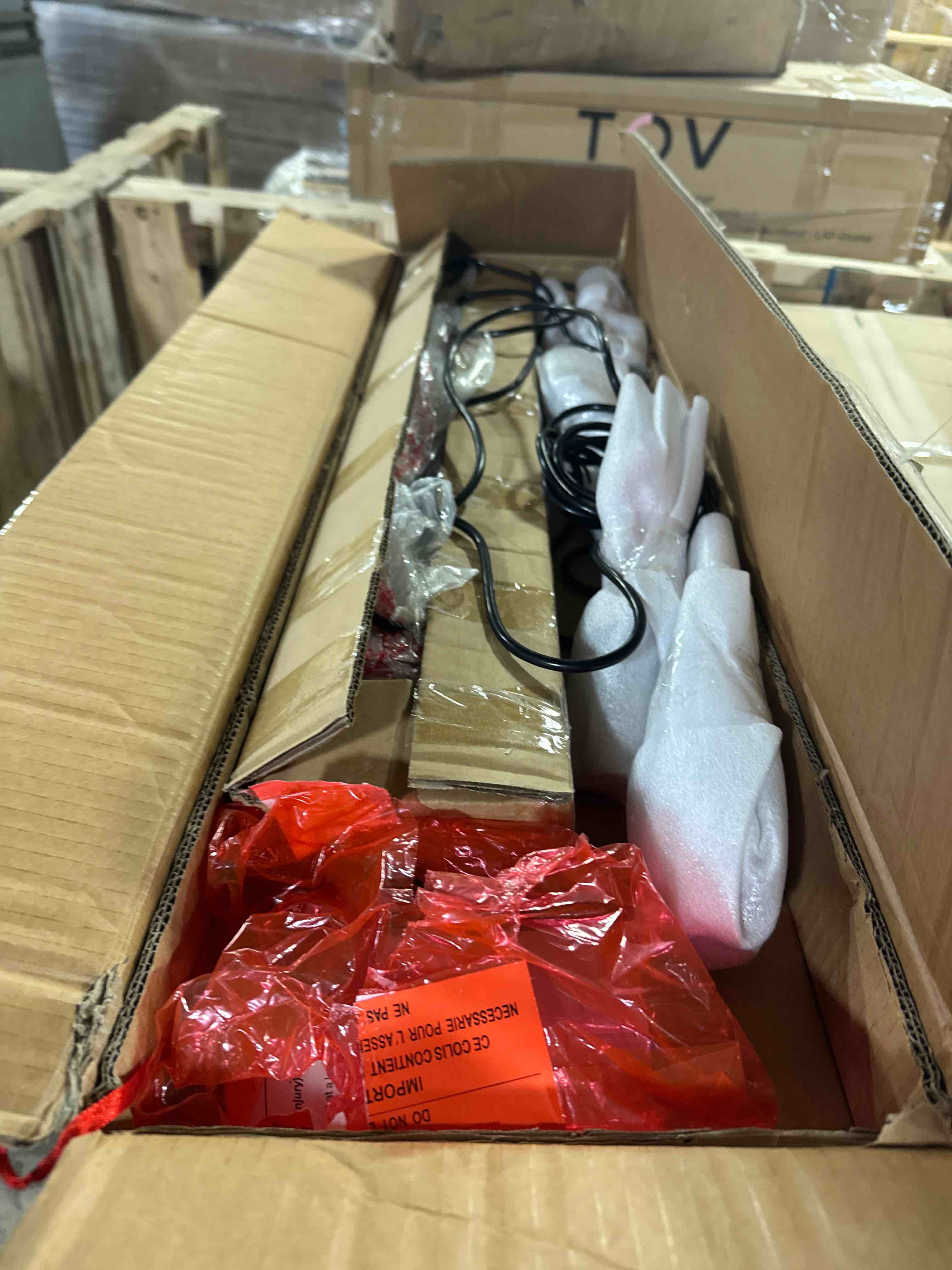 Condition photo showing Good Condition for Elisie Modern Linear 40-inch Chandelier Cluster Water Glass Pendant Light Hammered Kitchen Island Bar - 40"W x 5.5"D x 12"-68"H