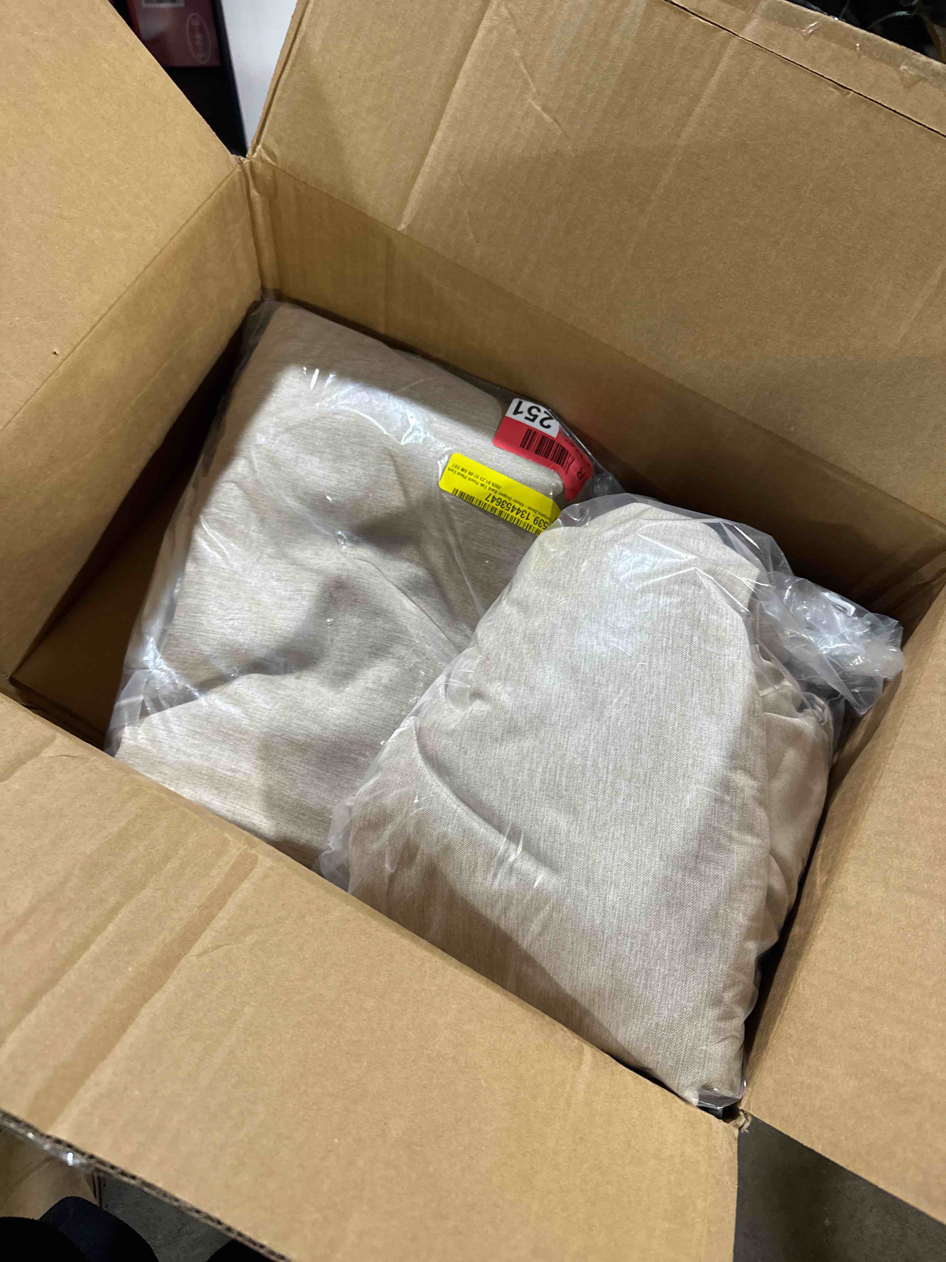 Condition photo showing New/Like New for DriftAway Pinch Pleat Linen Textured Semi Sheer Solid Curtains Back Tabs ( 2 Sets)