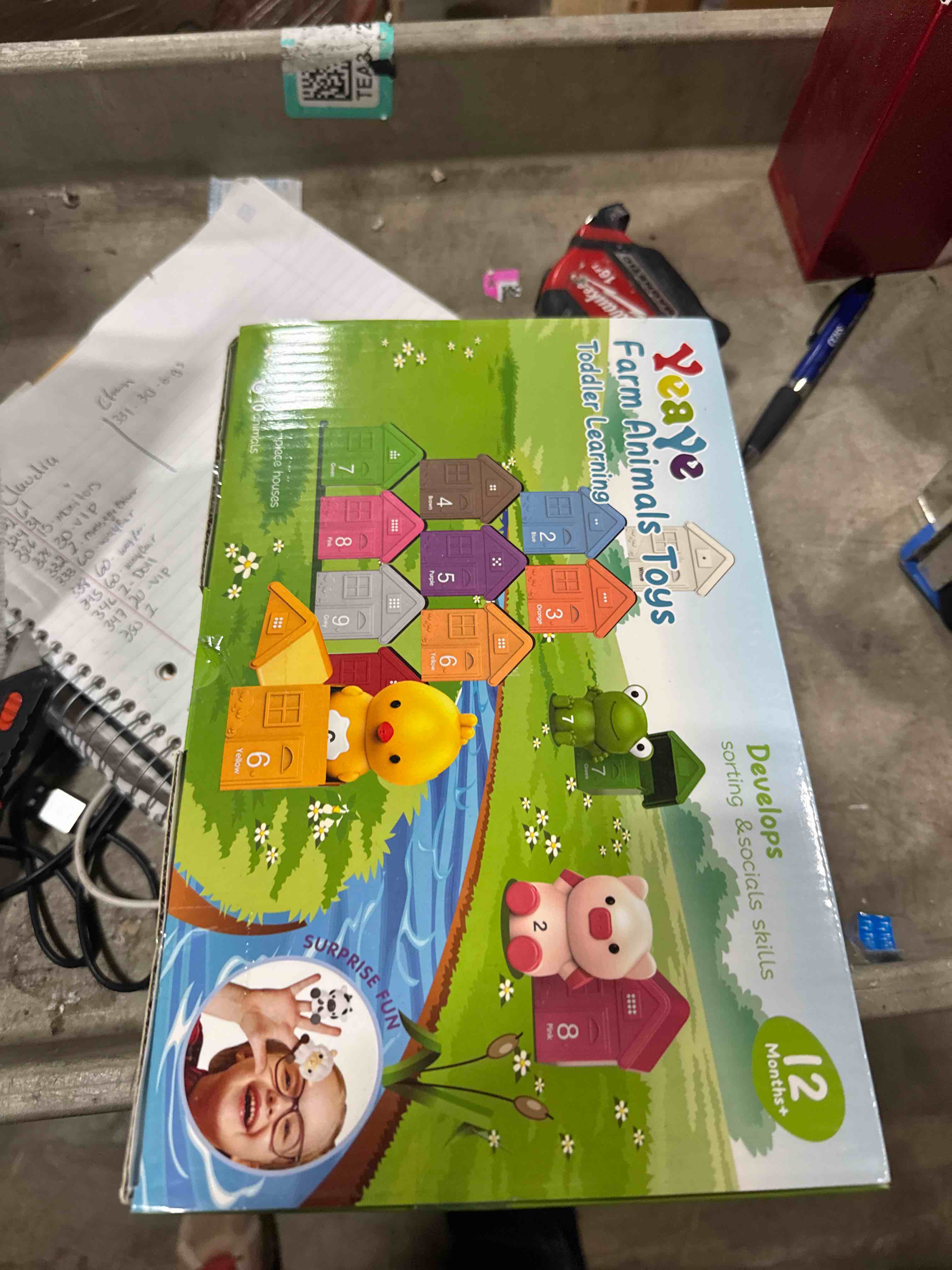 Condition photo showing New/Like New for KMUYSL Toys for 1,2,3 Year Old Boys Girls, Farm Animals Toys Playset, Counting Skill, Color Matching, Christmas Birthday Easter Educational Gift for Baby Toddler Boys Girls Age 12-18 Months ( Similar to one in stock)