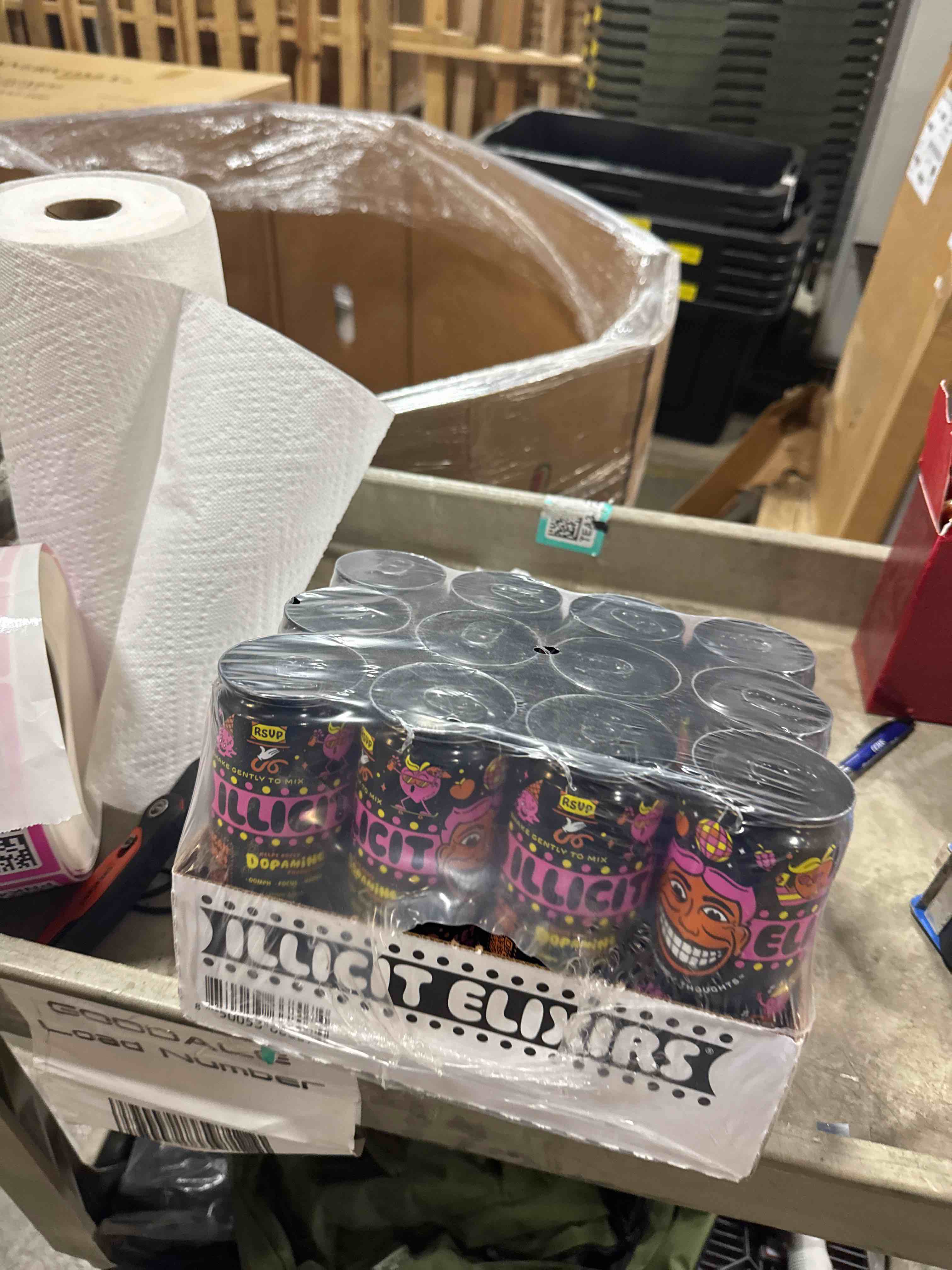 Condition photo showing New/Like New for Illicit Elixirs Let s Party Peaches - Sparkling Juice Drink - Supports Dopamine Production - 12 Pack - 12 Oz Cans
