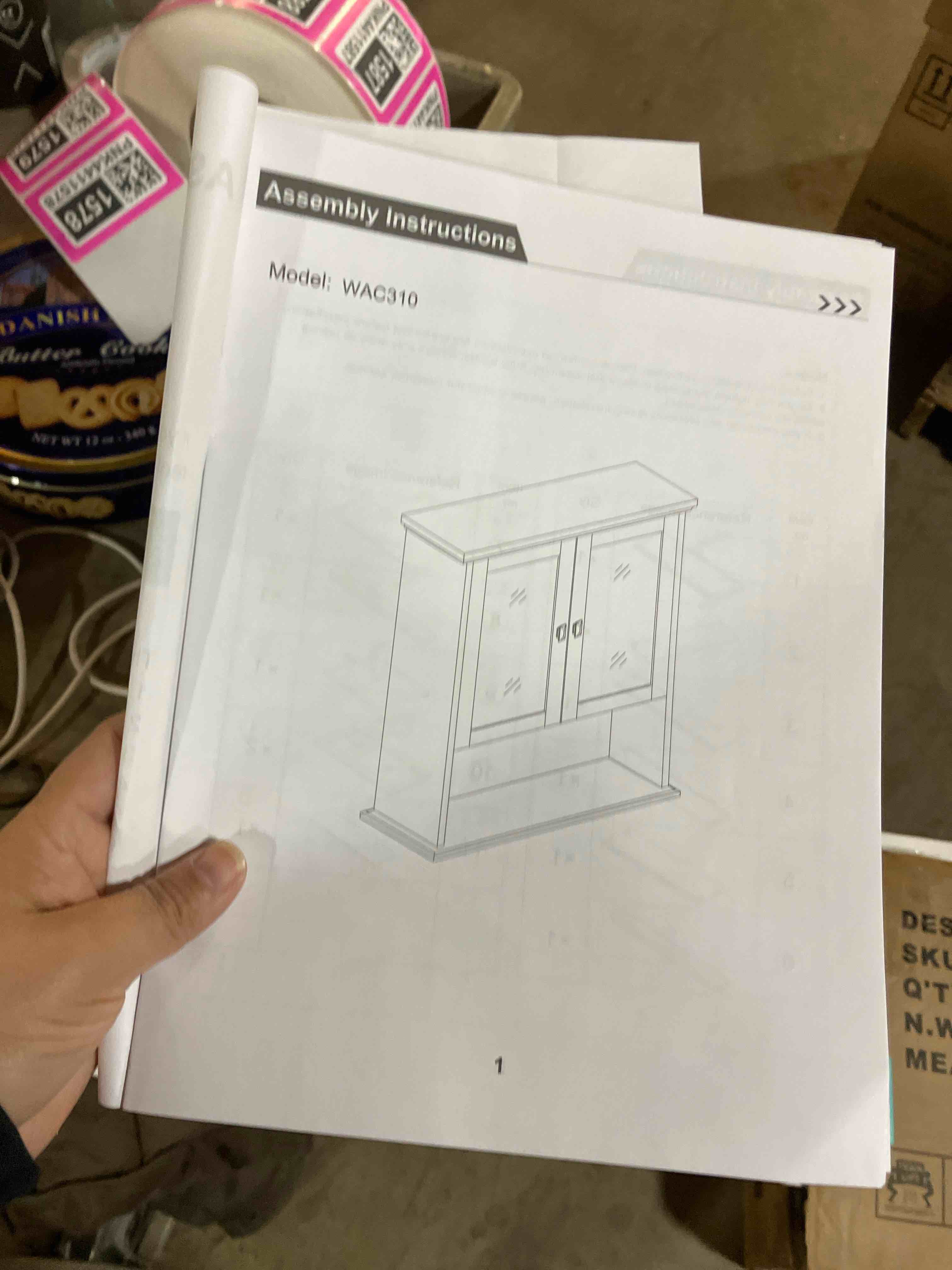 Condition photo showing New/Like New for Spirich Bathroom Cabinet Wall Mounted, Medicine Cabinet Organizer with Glass Doors and Adjustable Shelves, Bathroom Wall Cabinet Over Toilet, ( Similar to one in stock.. One in Stock is BLUE)