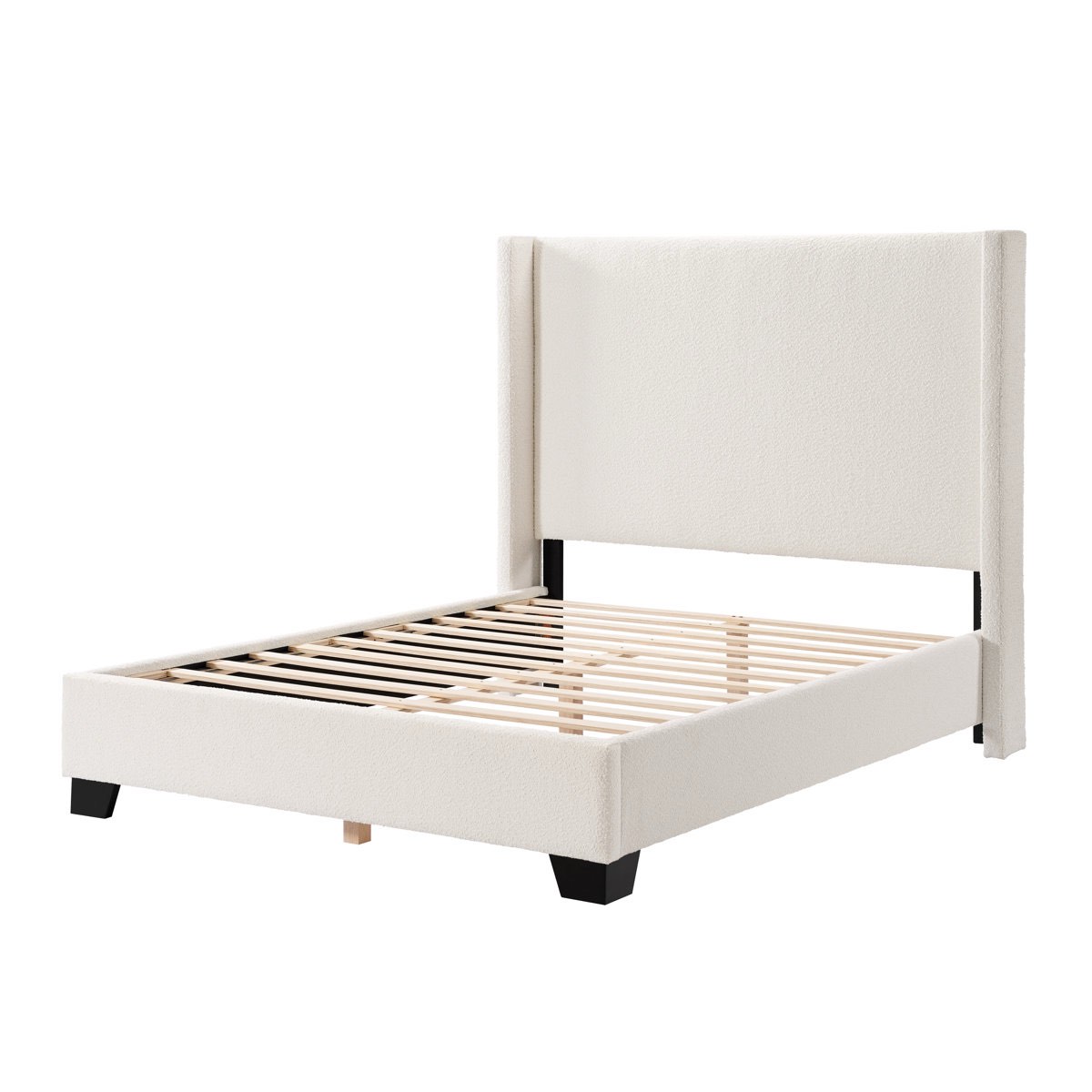 reinette upholstered wingback platform bed by latitude run®