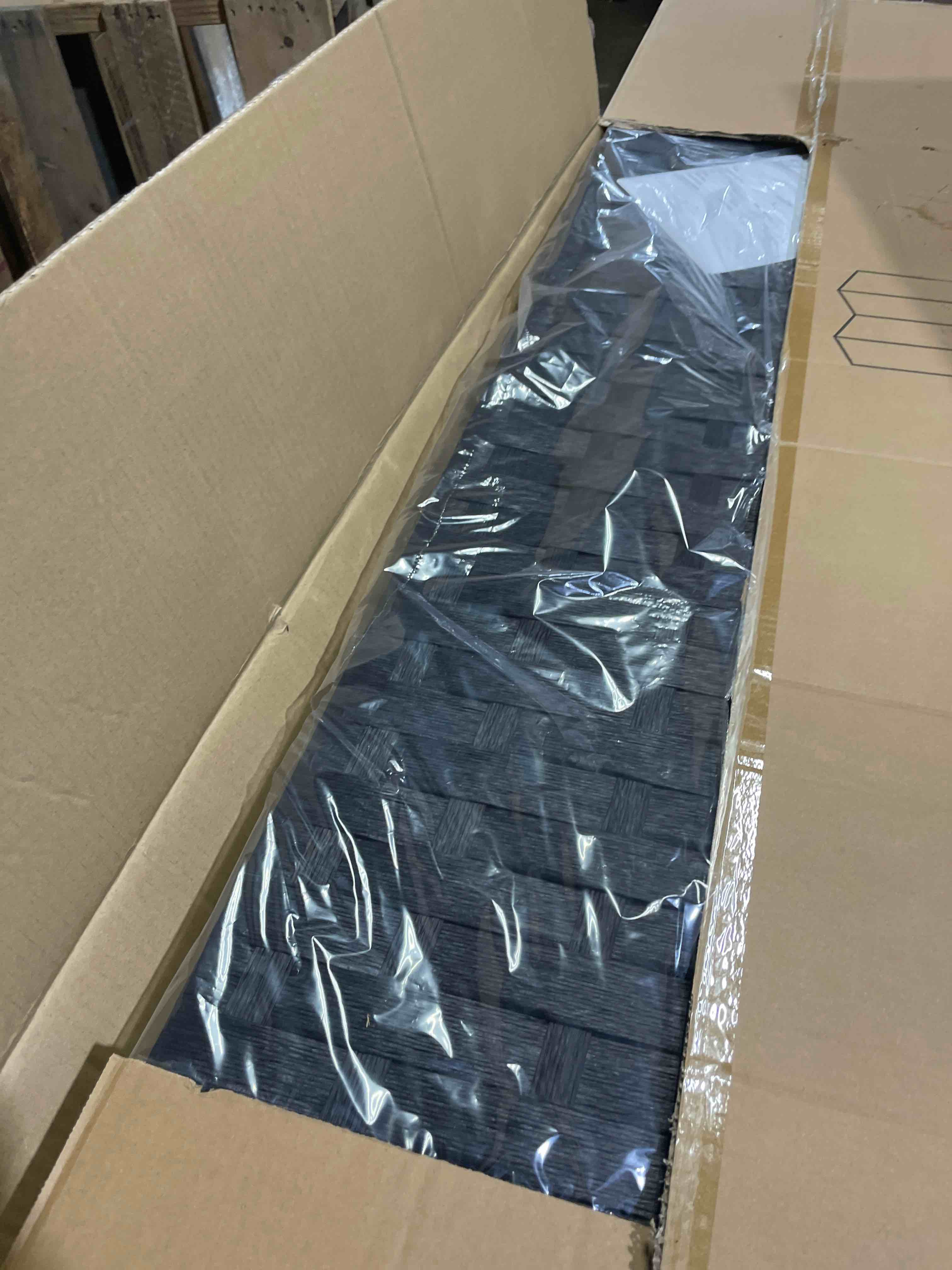 Condition photo showing New/Like New for FDW Room Divider 4 Panel Wood mesh Woven Design Room Screen Divider Wooden Sc...