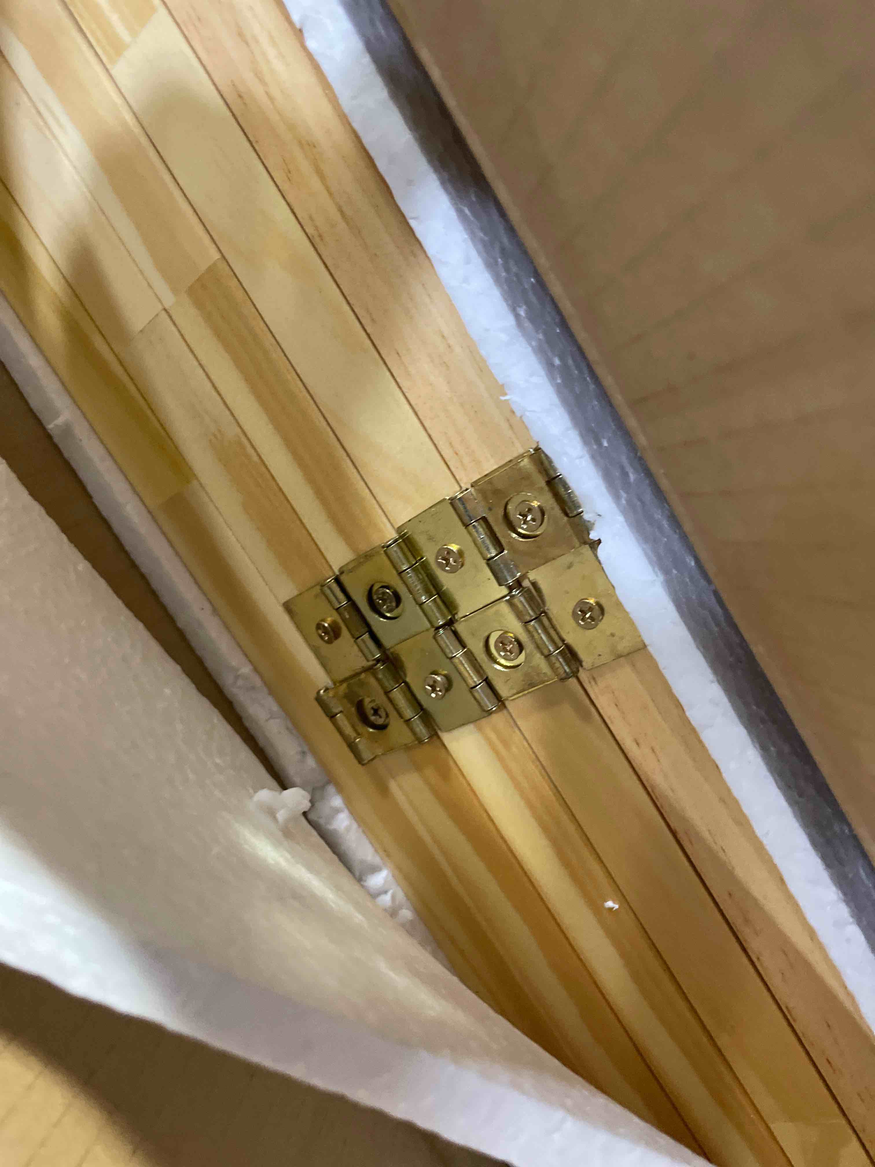 Condition photo showing New/Like New for Red Lantern 6 ft. Tall Window Pane Shoji Screen - Natural - 5 Panels