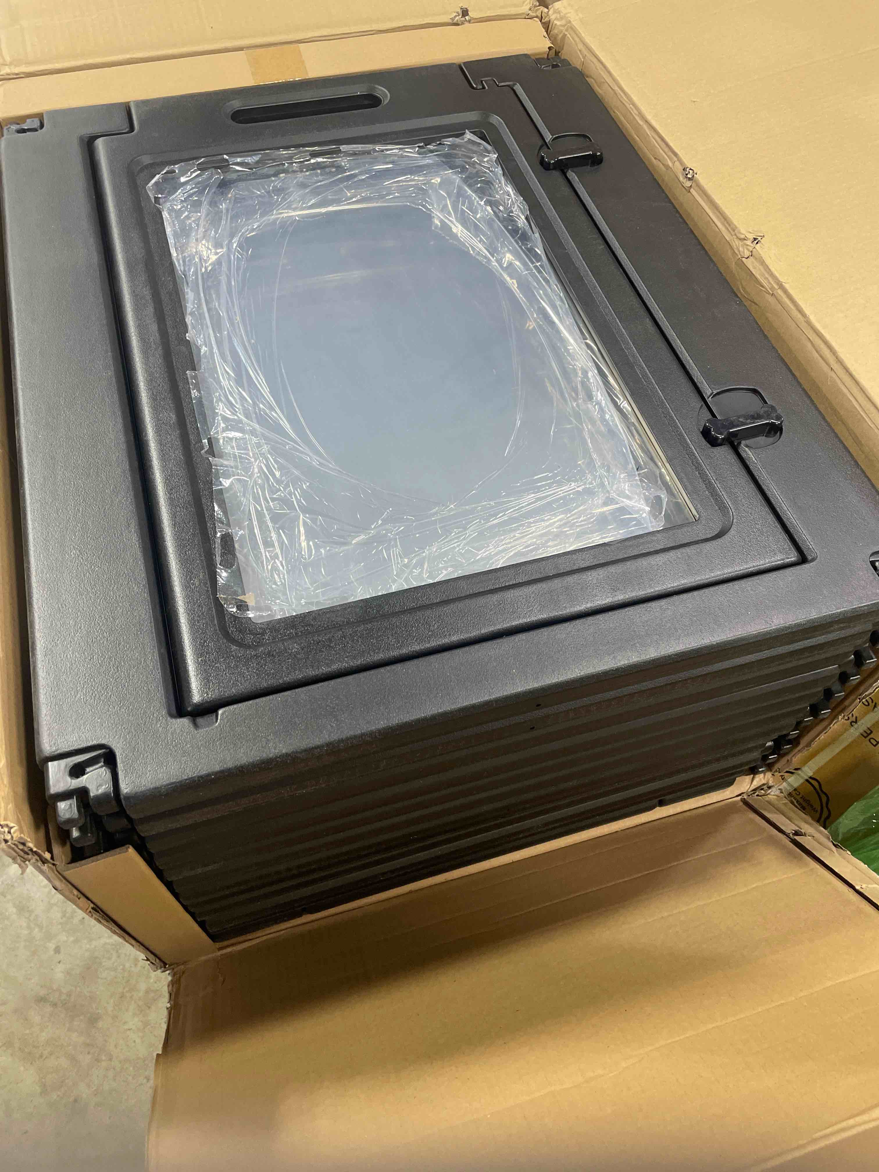 Condition photo showing New/Like New for FXW AuraSpace Acrylic Indoor Dog Playpen for Small and Medium Dogs, 30 Inch, 12 Panels, Black