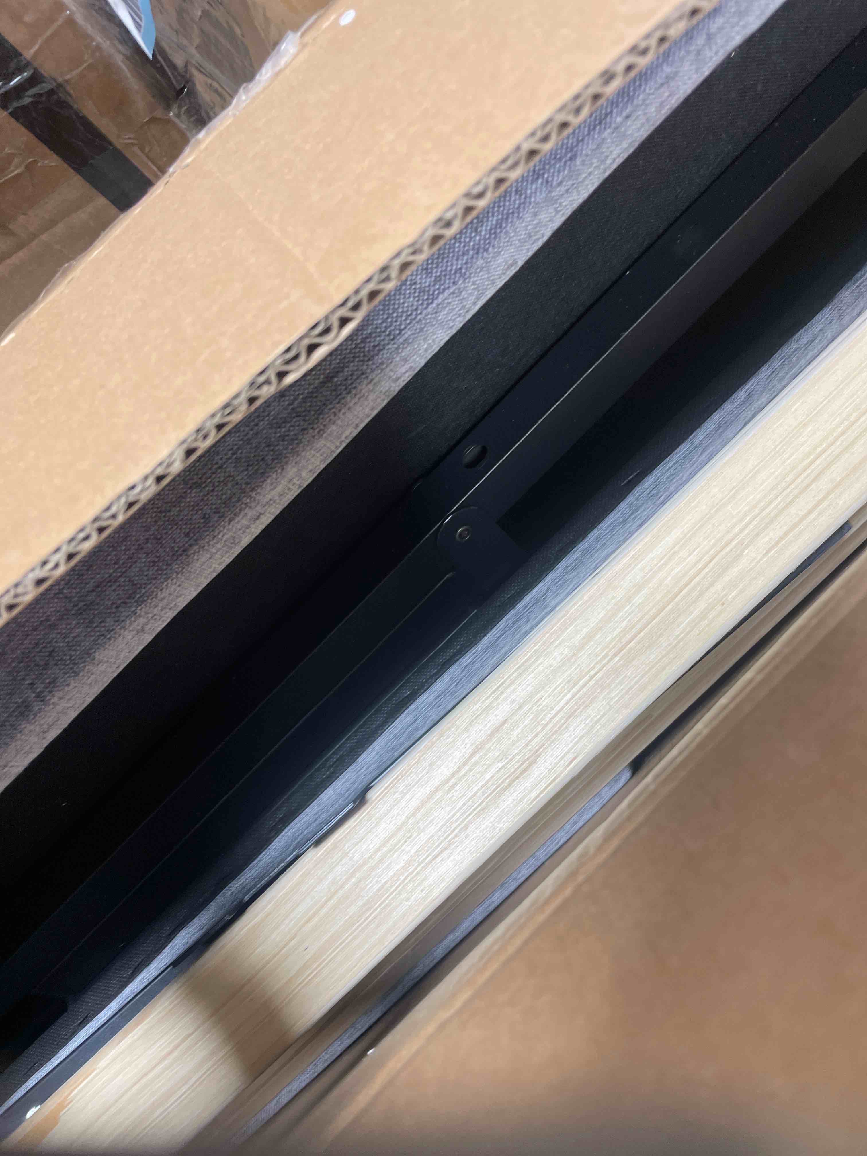 Condition photo showing Good Condition for Queen Size Bed Frame with Upholstered Wingback Headboard, Easy Assemnly Platf