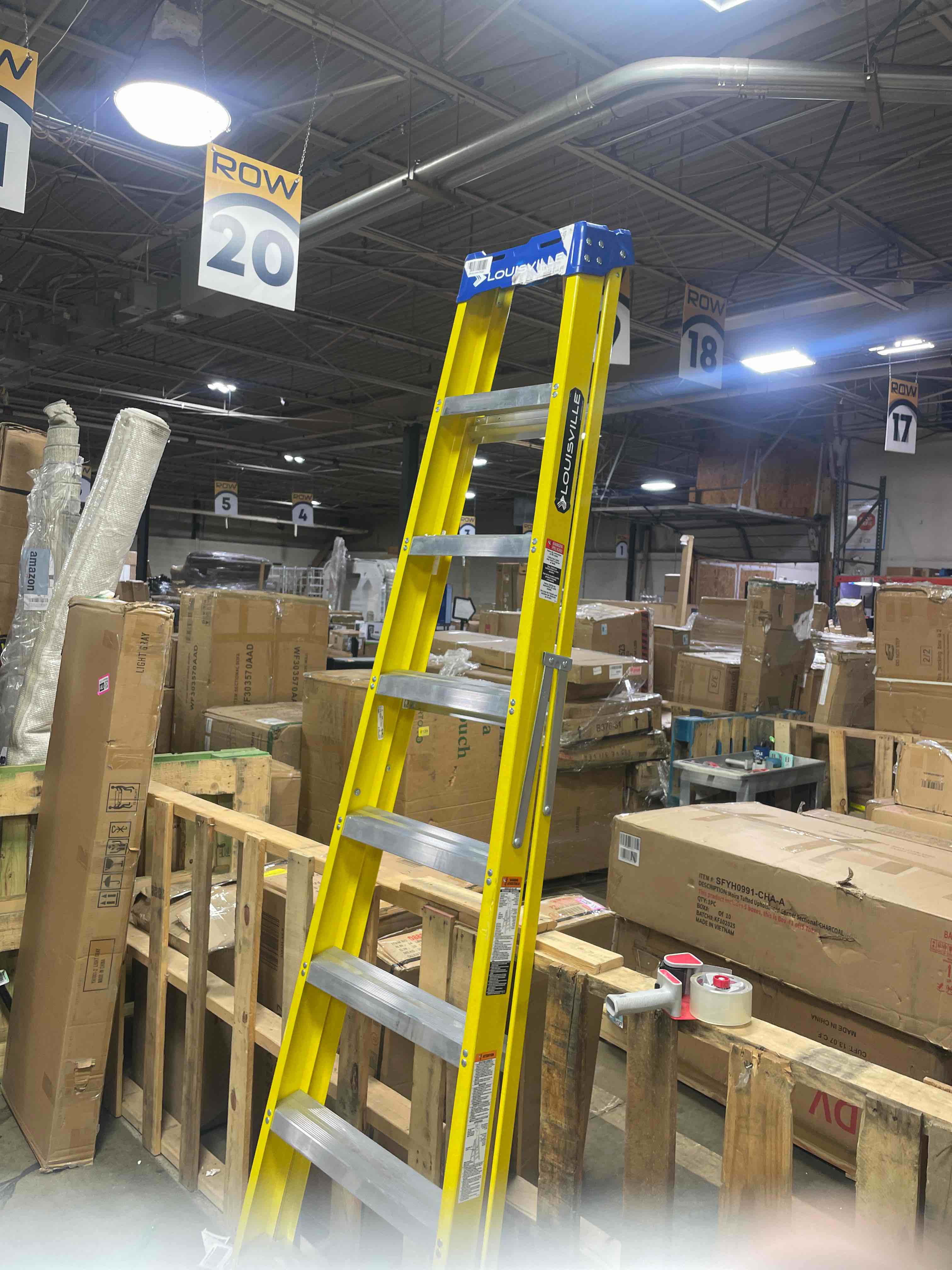 Condition photo showing Good Condition for Louisville Ladder 8 foot Fiberglass Step Ladder  Type I  250 lbs. Load Capacity  FS2008