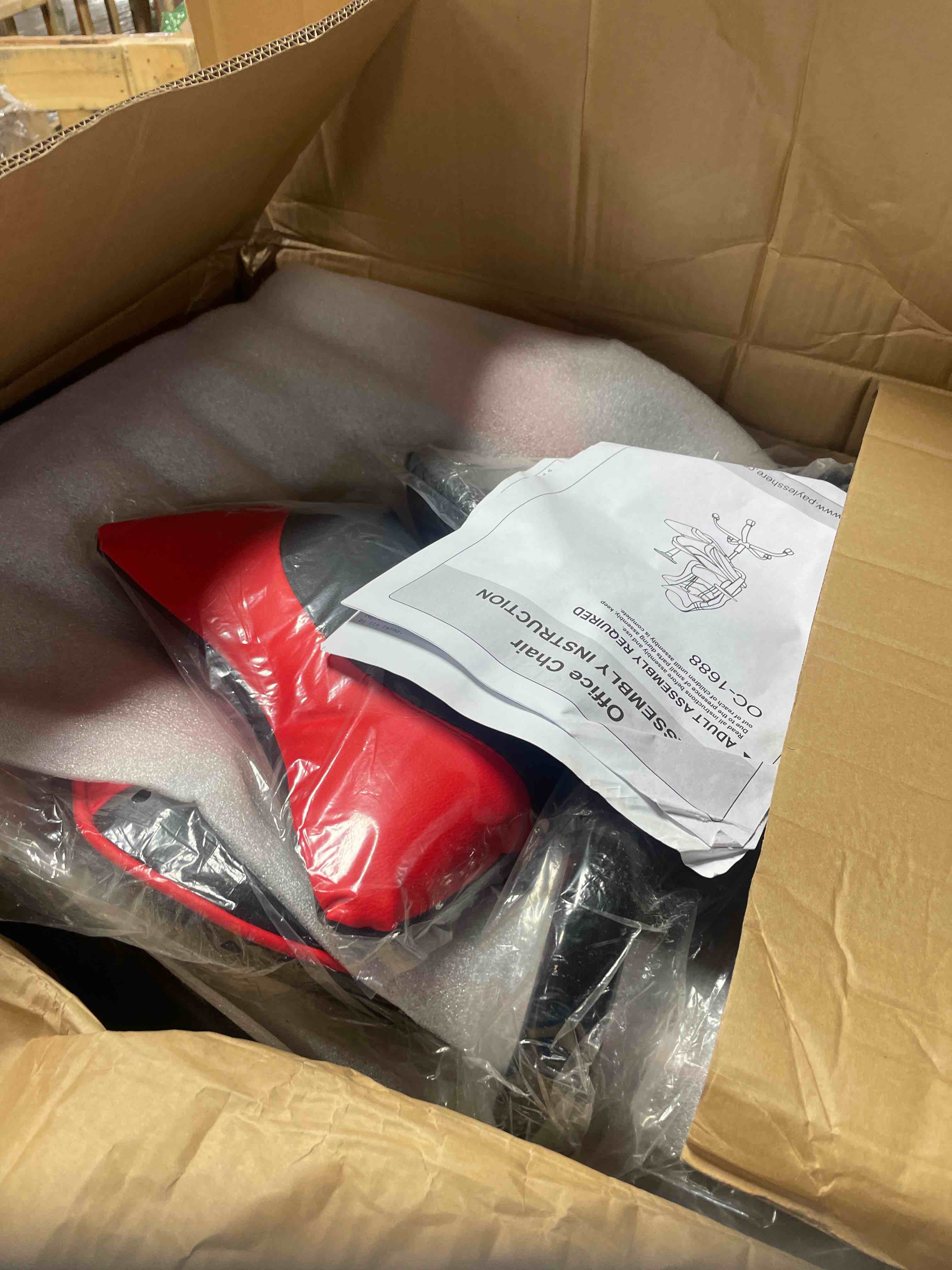 Condition photo showing New/Like New for Gaming Chair - Ergonomic High Back Office Computer Desk Chair with Lumbar Support, Flip-Up Arms & Headrest | PU Leather Swivel Task Chair for Adults & Teens | Adjustable Racing Style Executive Chair