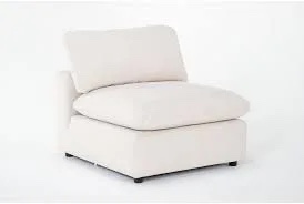 armless chair white 