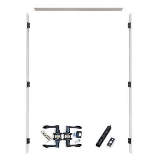 72 in. x 80 in. primed wood knock down door frame 3-piece plus weatherseal universal-handed reversible for french door