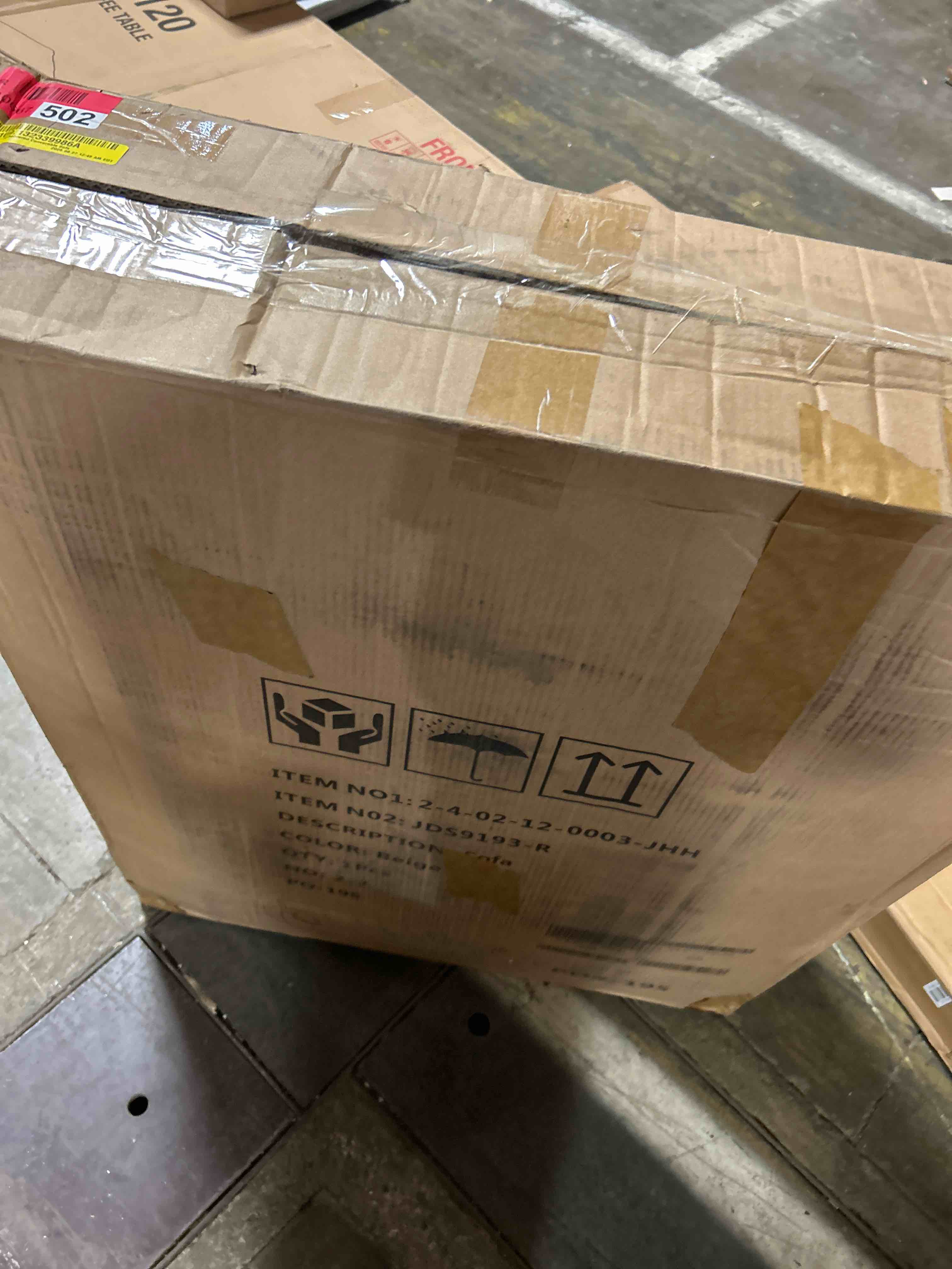 Condition photo showing As Is for convertible futon sofa bed, linen sleeper couch, 75" w modern 3 seater tufted sofa with adjustable backrests and soild wood legs for small spaces, living room, bedroom, golden yellow(piece to couch only)