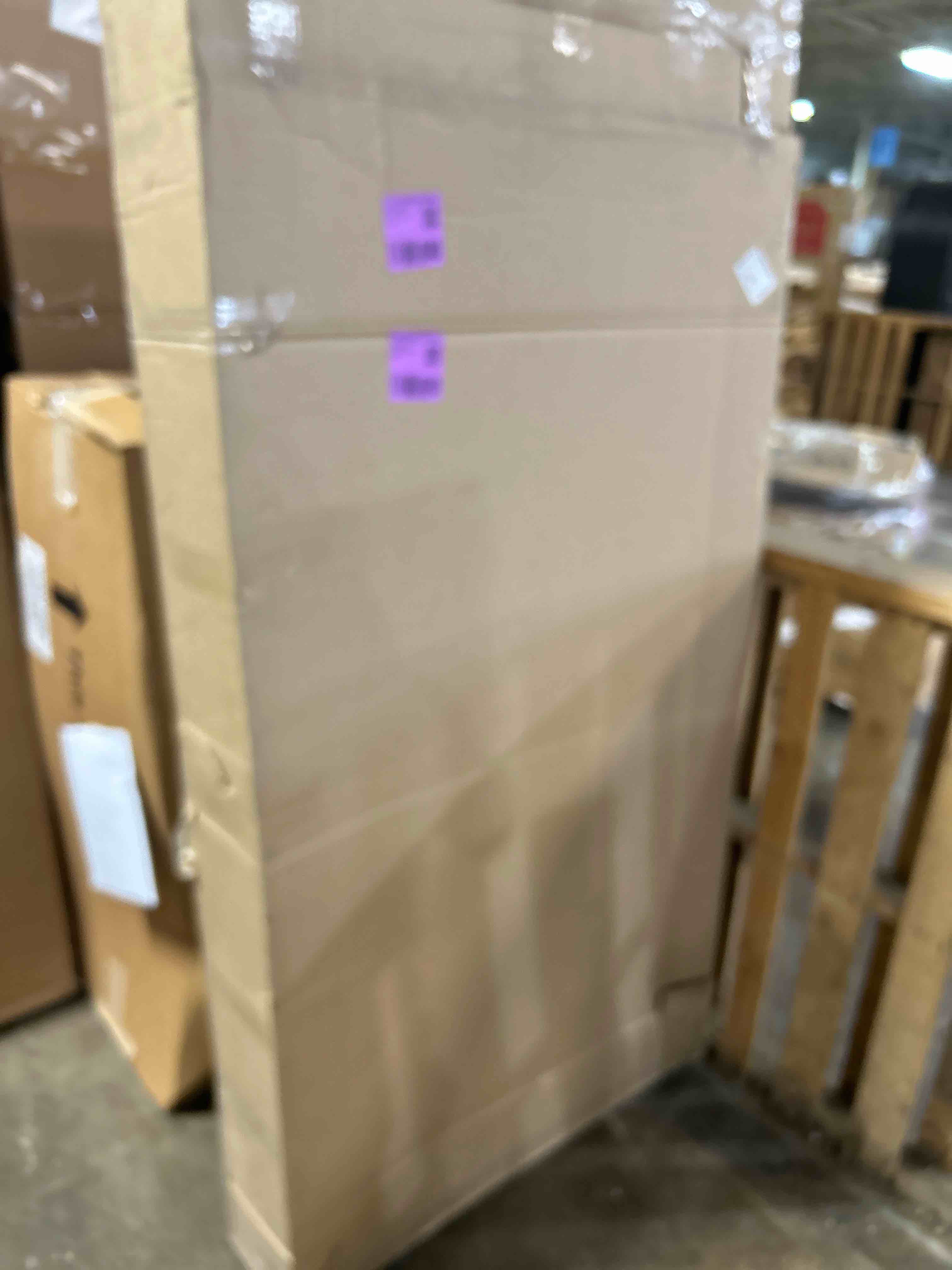 Condition photo showing As Is for flash furniture 30" x 60" rectangular table reversible laminate top, 30" w x 60" l, white/gray(top only)