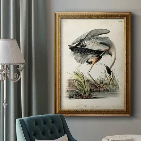 Great blue heron painting
