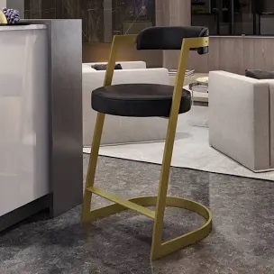 Chavez Upholstered Counter Stool with Metal Frame