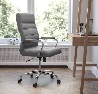 Ergonomic Upholstered High-Back Swivel Office Chair