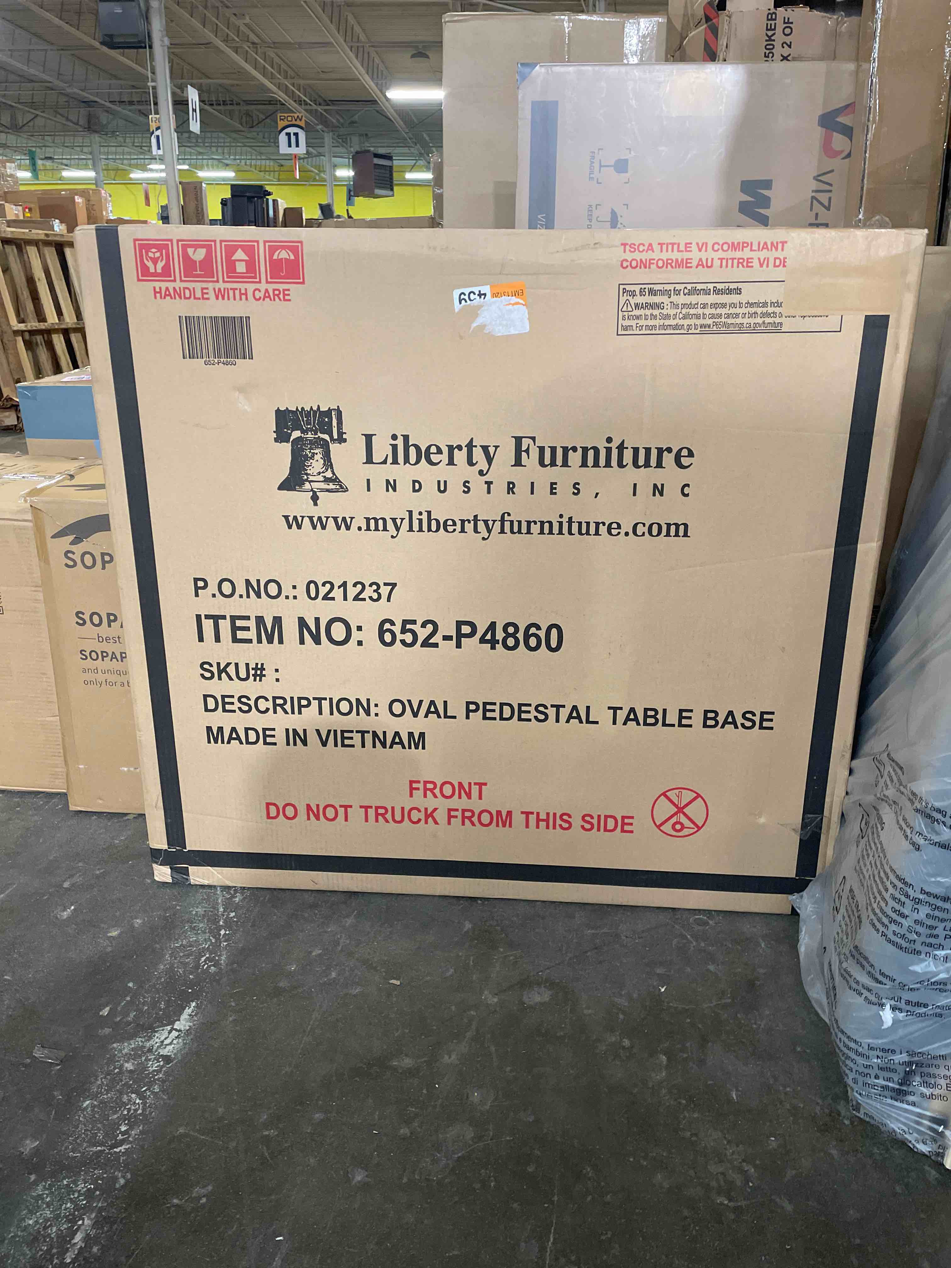 Condition photo showing As Is for liberty furniture industries, inc. carolina crossing pedestal table set- white (incomplete only base) 