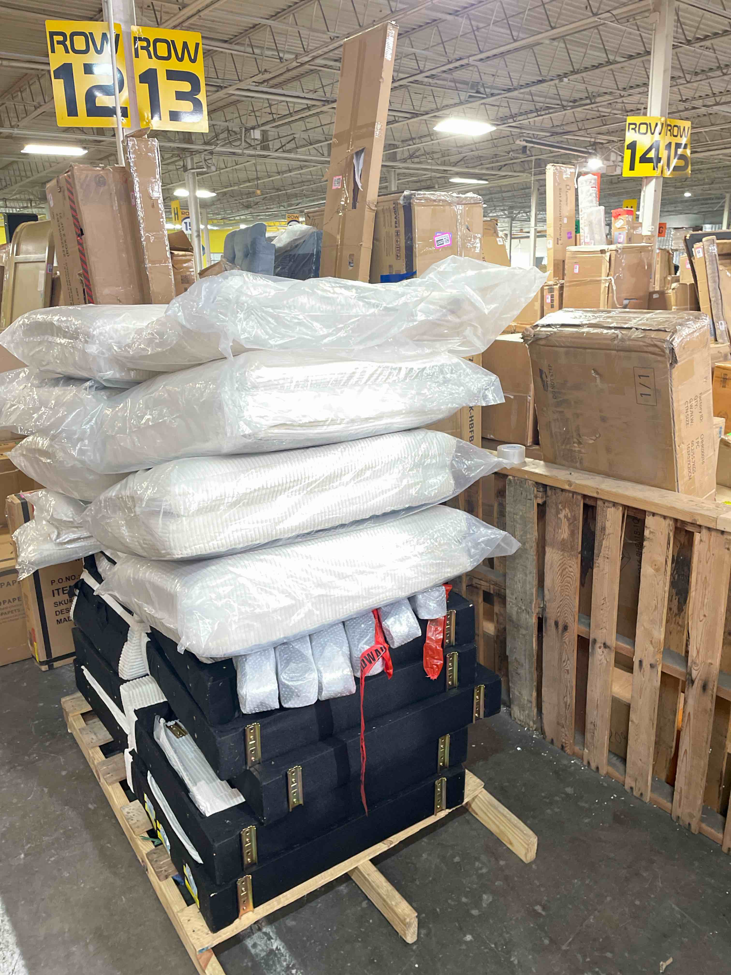 Condition photo showing As Is for 126" wide modern corduroy upholstered modular sectional sofa couch with storage ottoman (missing corner sofa piece) 