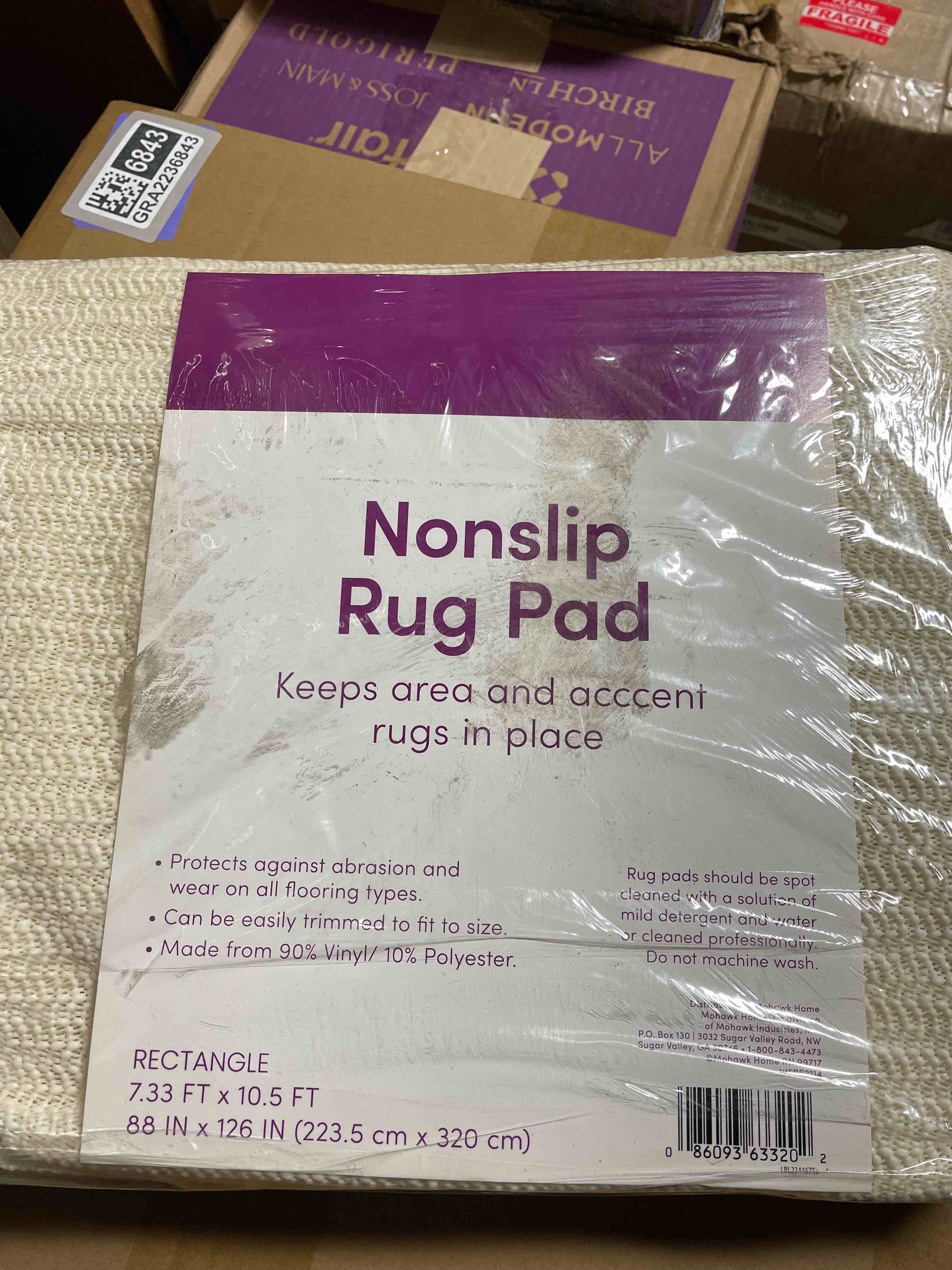 Condition photo showing New/Like New for mohawk hold fast rug gripper 7  4 x10  6  tan