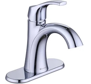 single hole bathroom faucet with drain assembly