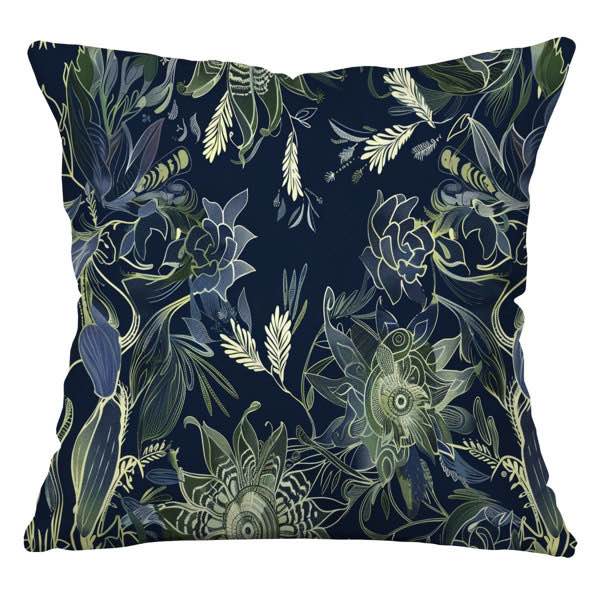 Floral Blend Cotton SIMILAR Blend Reversible Throw Pillow
