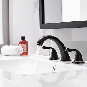 Widespread 2-handle Bathroom Faucet with Drain Assembly