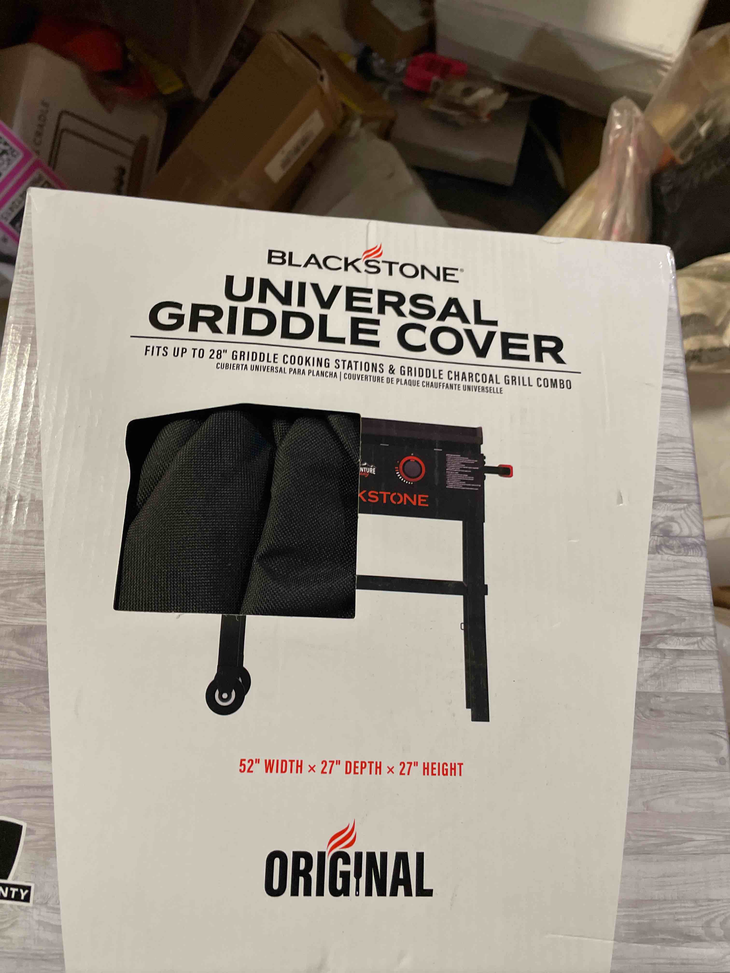 Condition photo showing New/Like New for blackstone 1529 22” and 28” single shelf griddle cover, 600d polyester, black