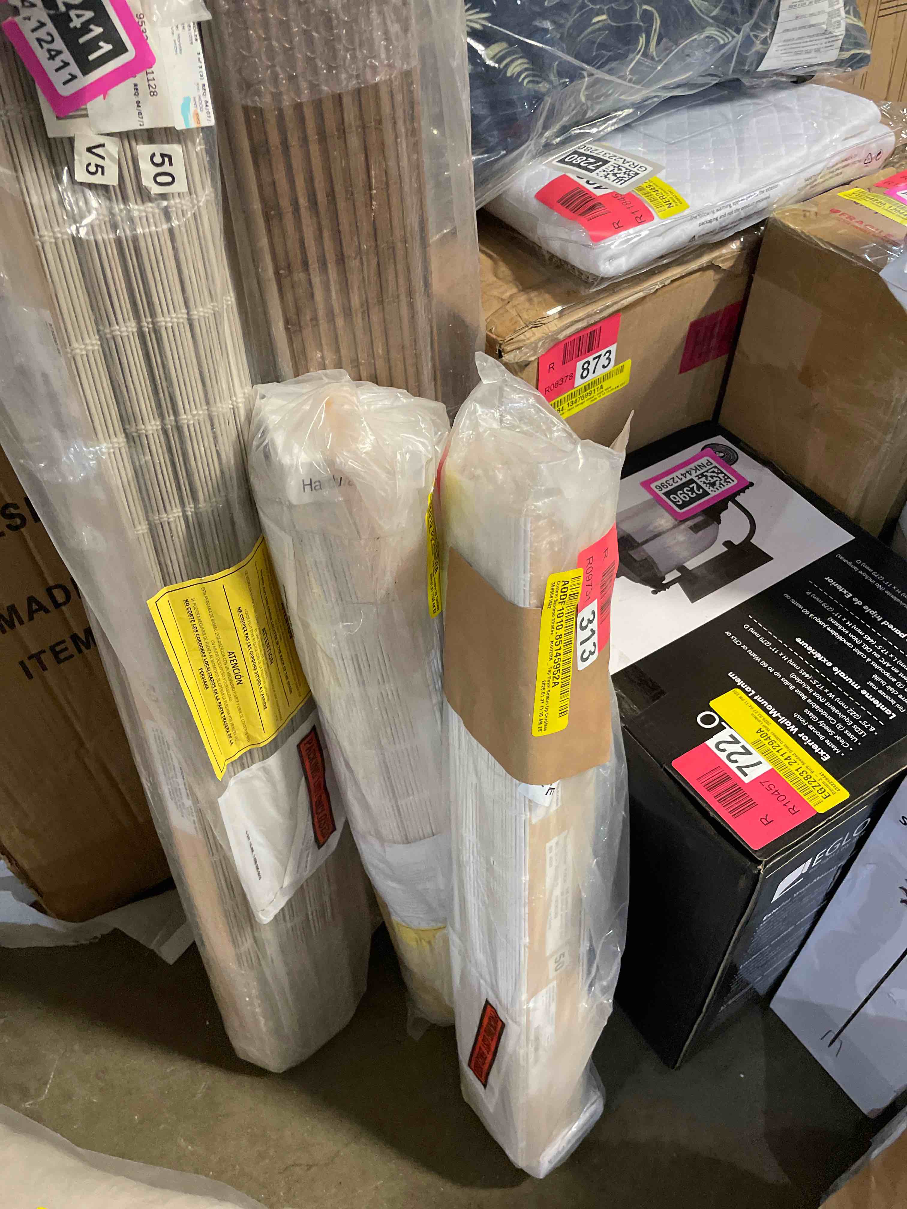 Condition photo showing New/Like New for 21 1/2 x 48 custom bamboo shades  modern  top  down bottom up cordless  