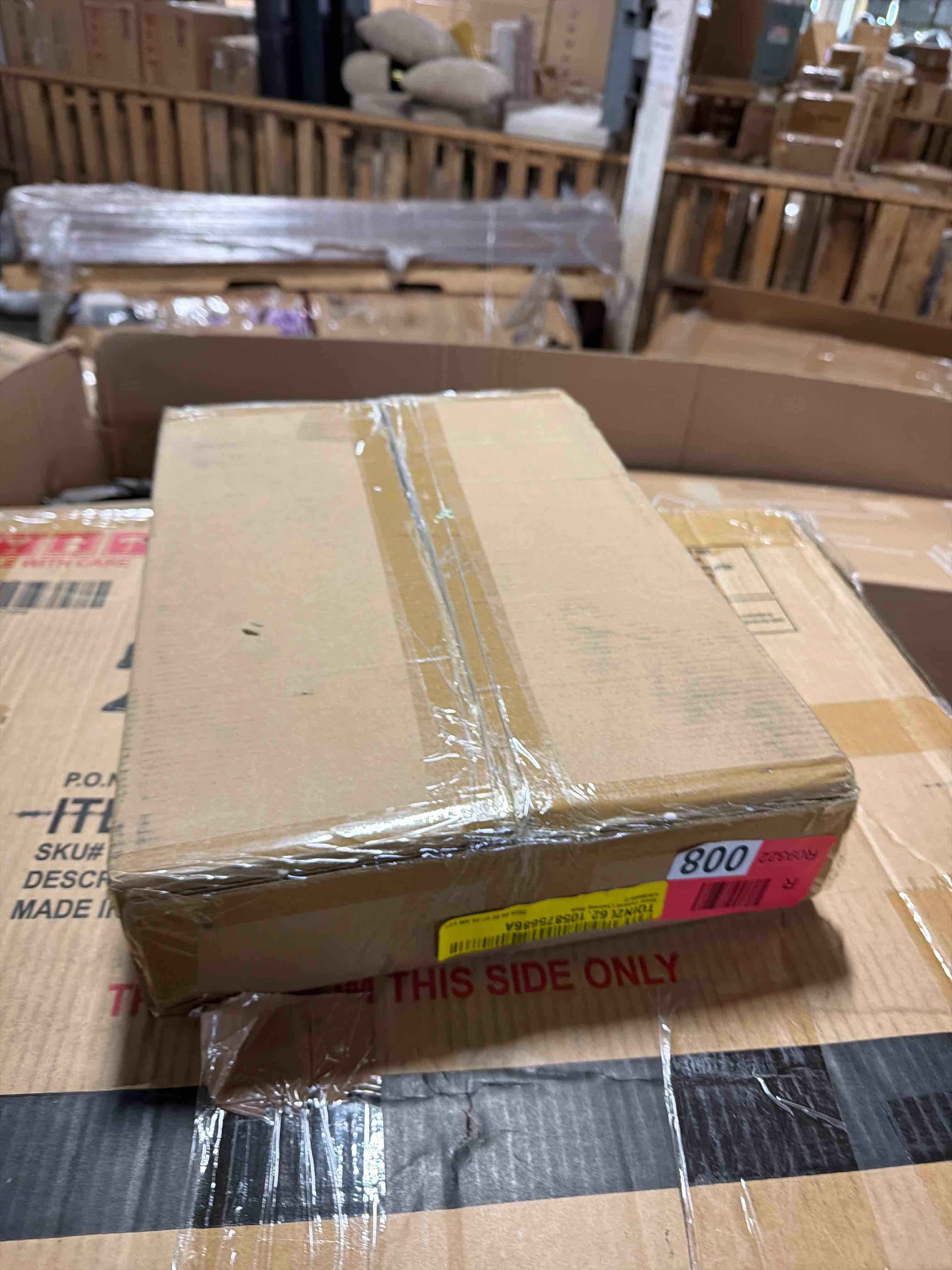 Condition photo showing New/Like New for wood cabinet helving rack  