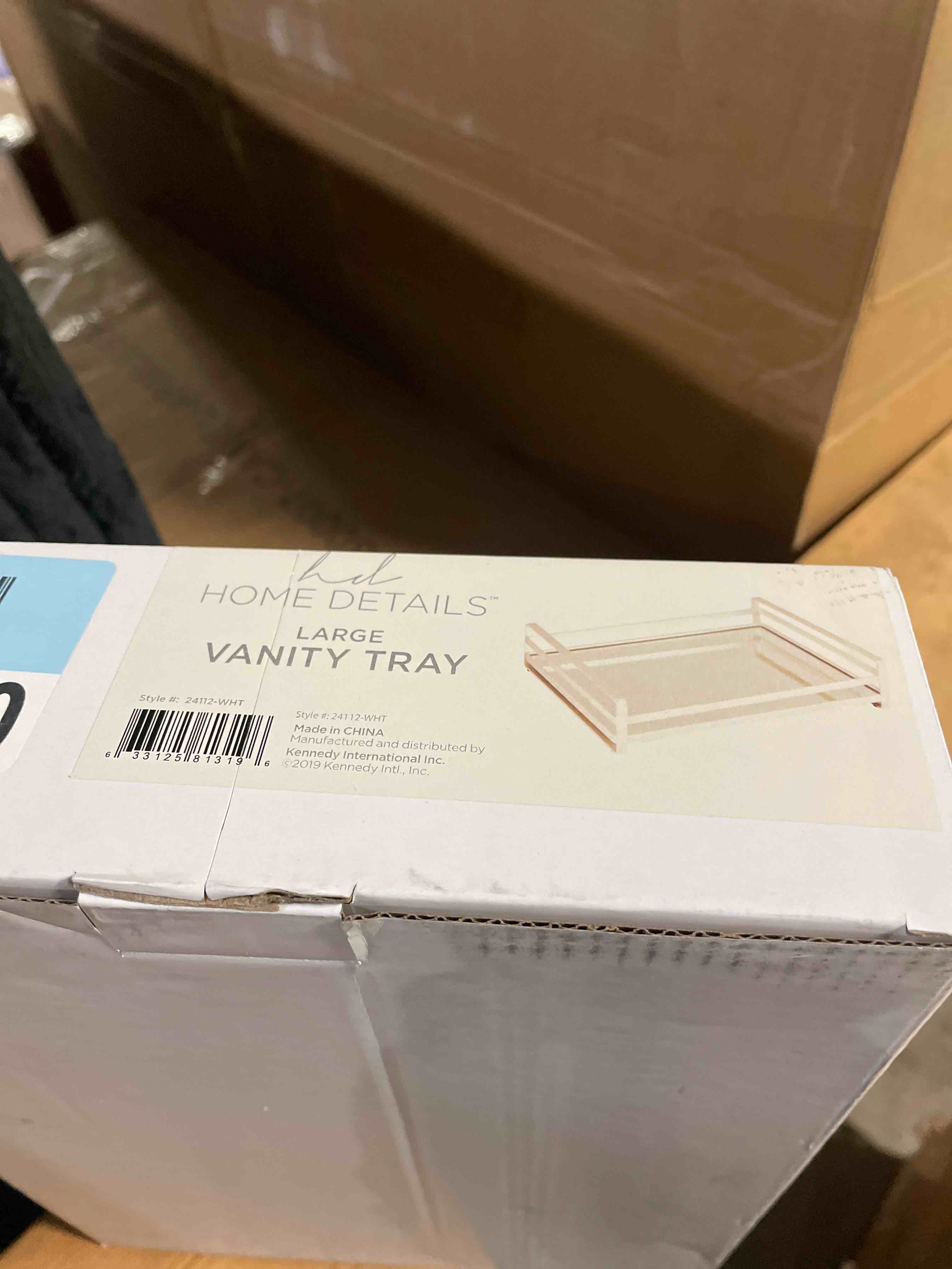 Condition photo showing New/Like New for home details flat wire large vanity tray | dimensions: 11. 4" x 8. 6" x 2. 7" | fits perfectly on dresser | countertop | home organization | white