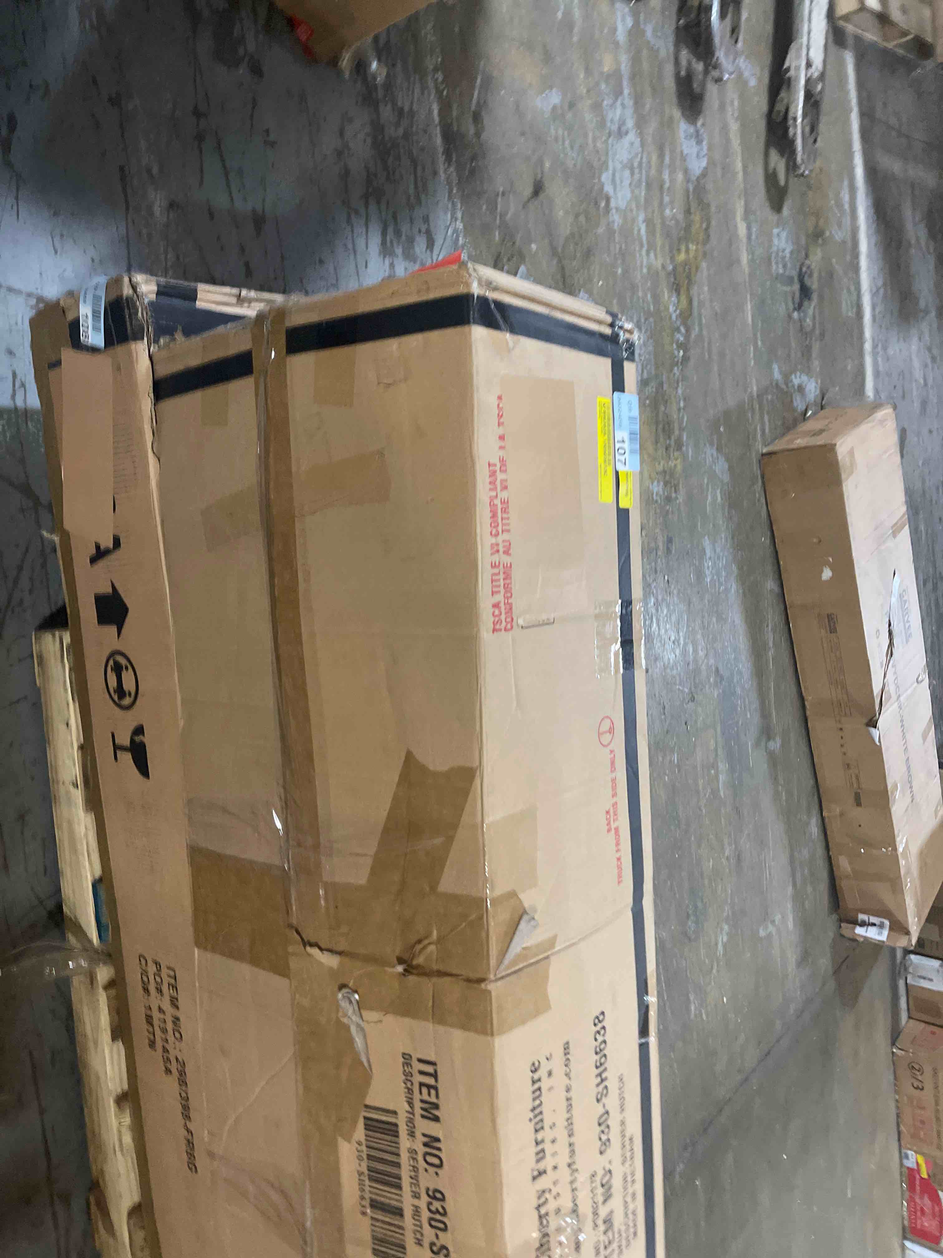 Condition photo showing As Is for gertraute server & hutch set w/ felt lined top drawers