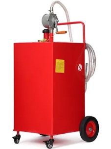 garvee 50 gal fuel caddy with manual pump heavy duty gasoline diesel transfer tank