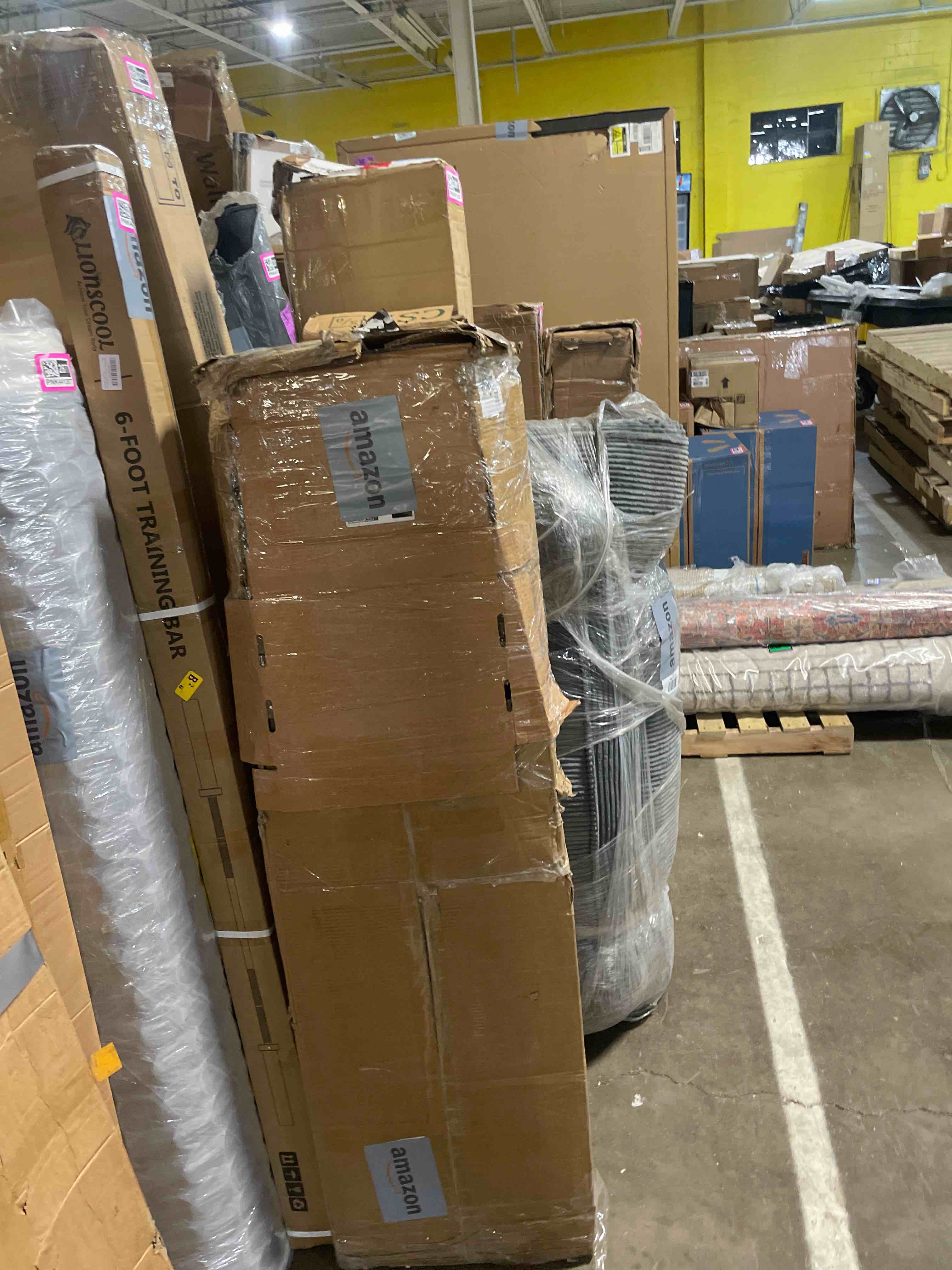 Condition photo showing As Is for tribesigns 70.9 inches extra long sofa table behind couch, industrial entryway console table with storage for hallway, entry, living room, dark walnut brown (incomplete box b missing box a)