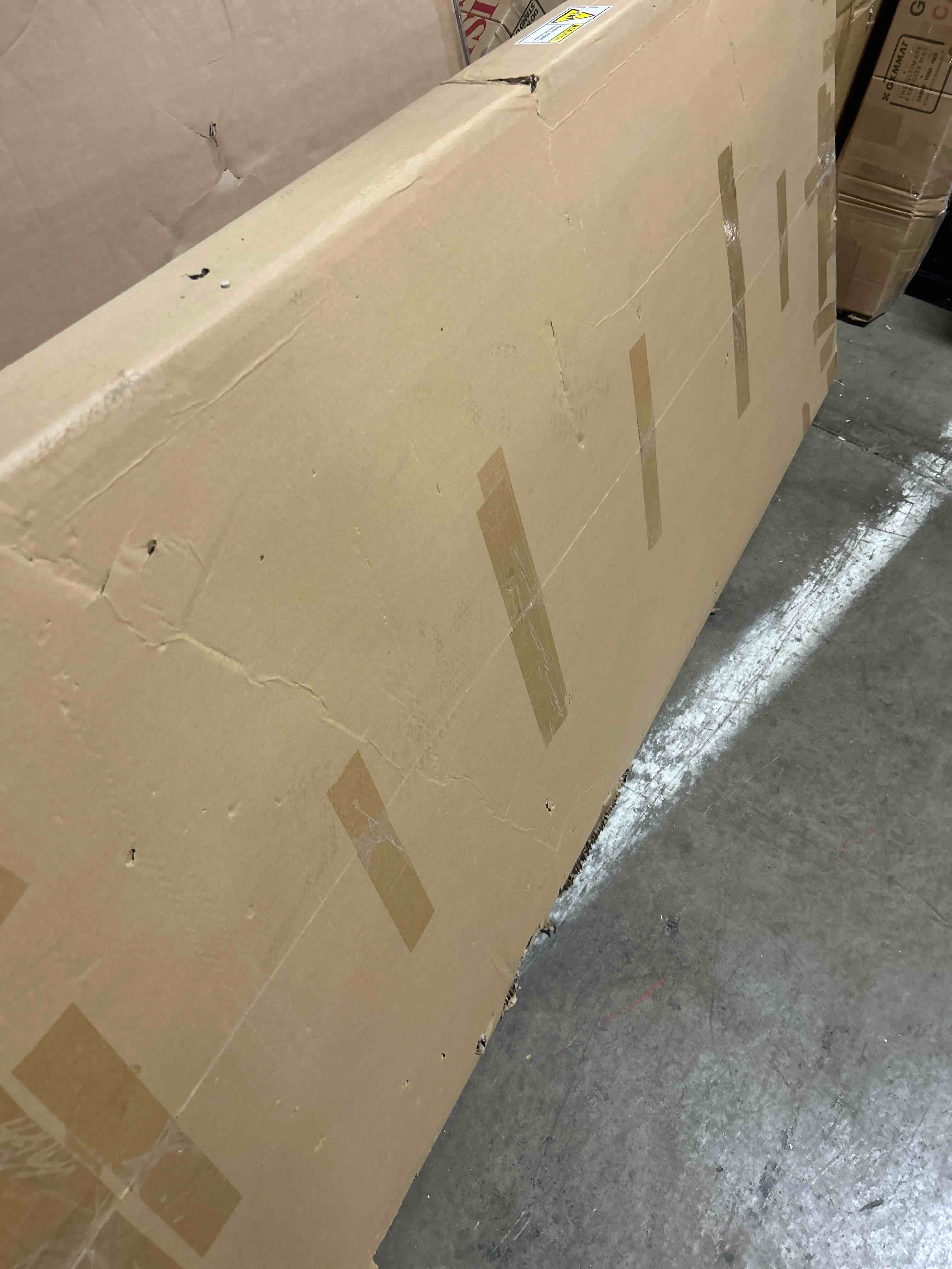 Condition photo showing New/Like New for closet doors, 5-panel sliding closet doors for 72"(double 36.96") x 80" opening, sliding door panels with hardware track kit & floor guide, closet doors sliding panels need to assemble