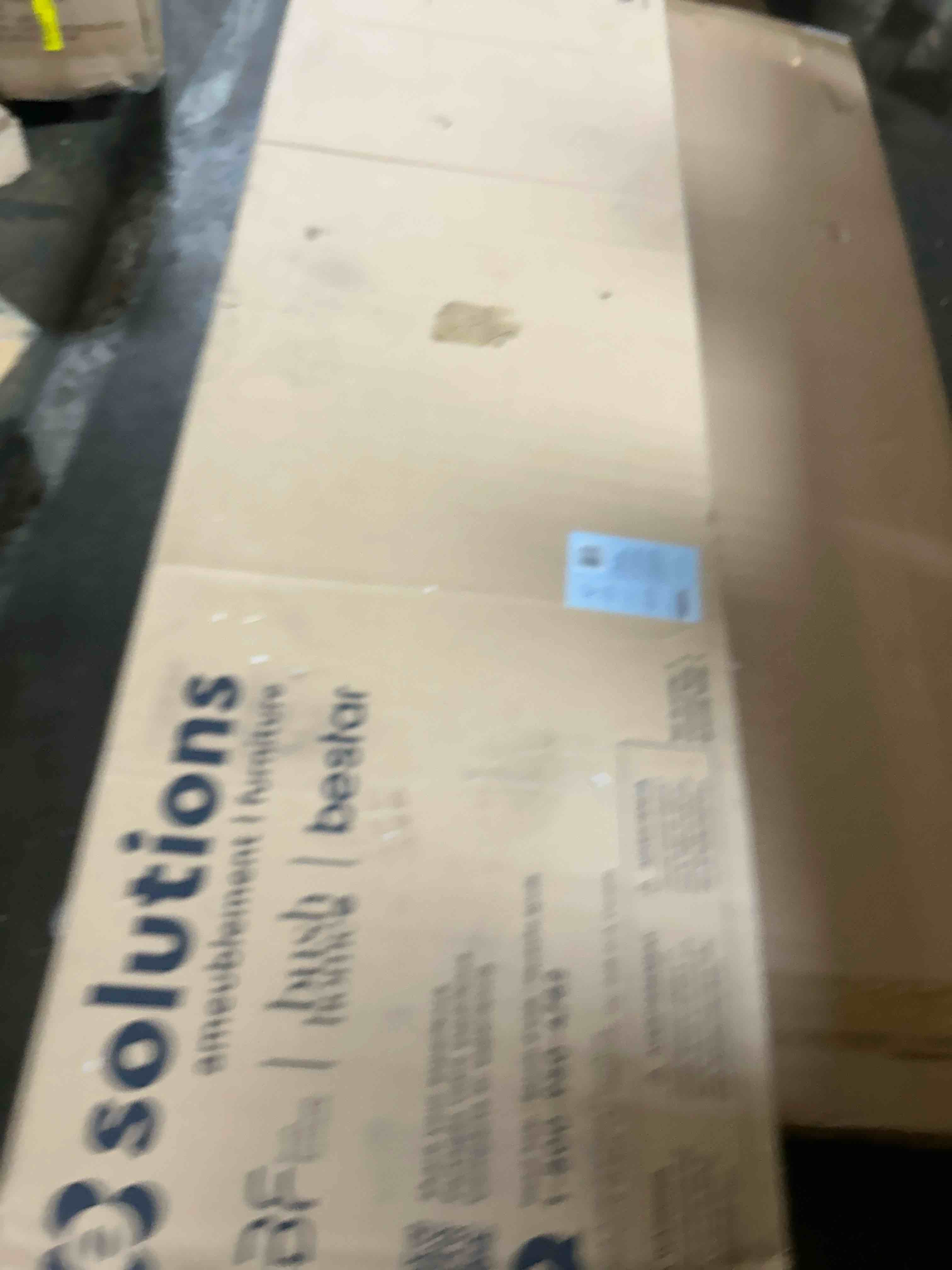 Condition photo showing As Is for merax modern farmhouse solid wood murphy bed chest, wall bed with wood slat support/no box spring needed/space saving/queen,gray(incomplete)