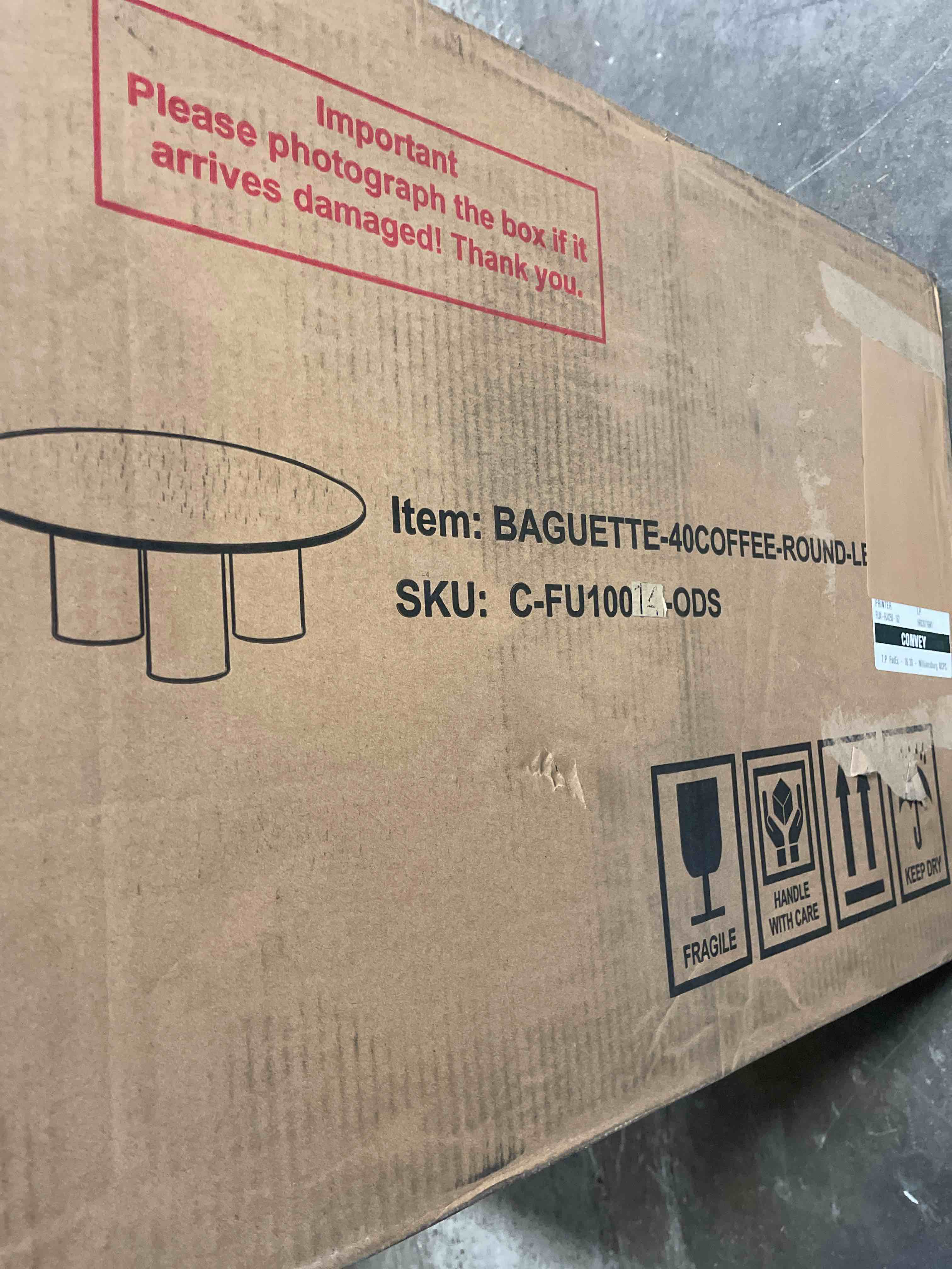 Condition photo showing As Is for 39.37" round dining room table, circular kitchen table for 4 people, modern dining tables for kitchen, living room, bar, circle dinner tables, space saving, table only, black (incomplete ) 
