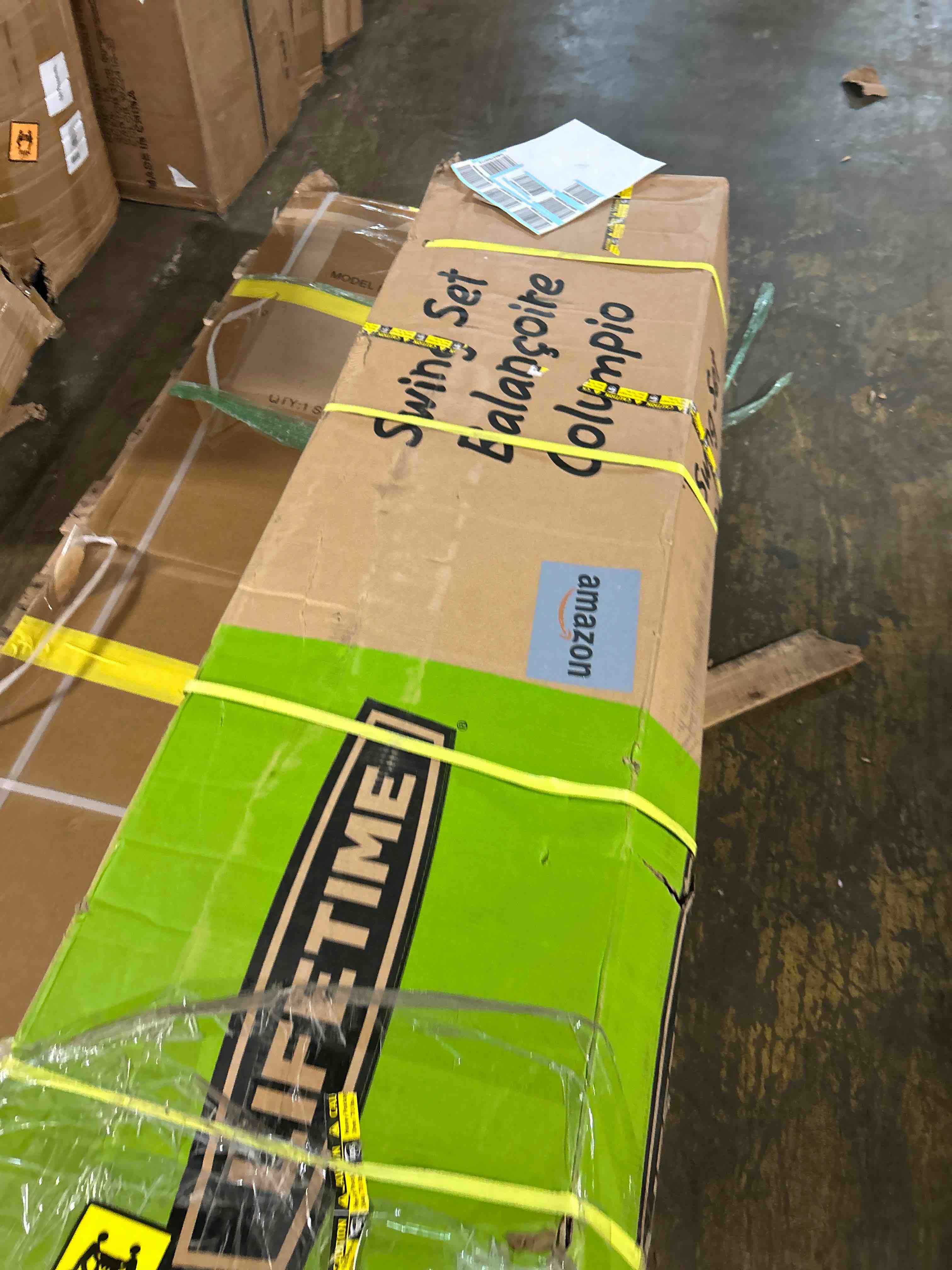 Condition photo showing Good Condition for kids 10 ft. metal swing set